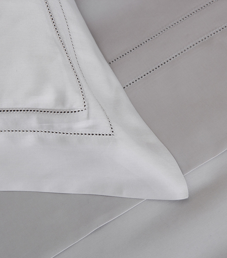 Doppio Ajour Oxford Pillowcase (51cm x 71cm) 0313  GREY CLIFF Image 2