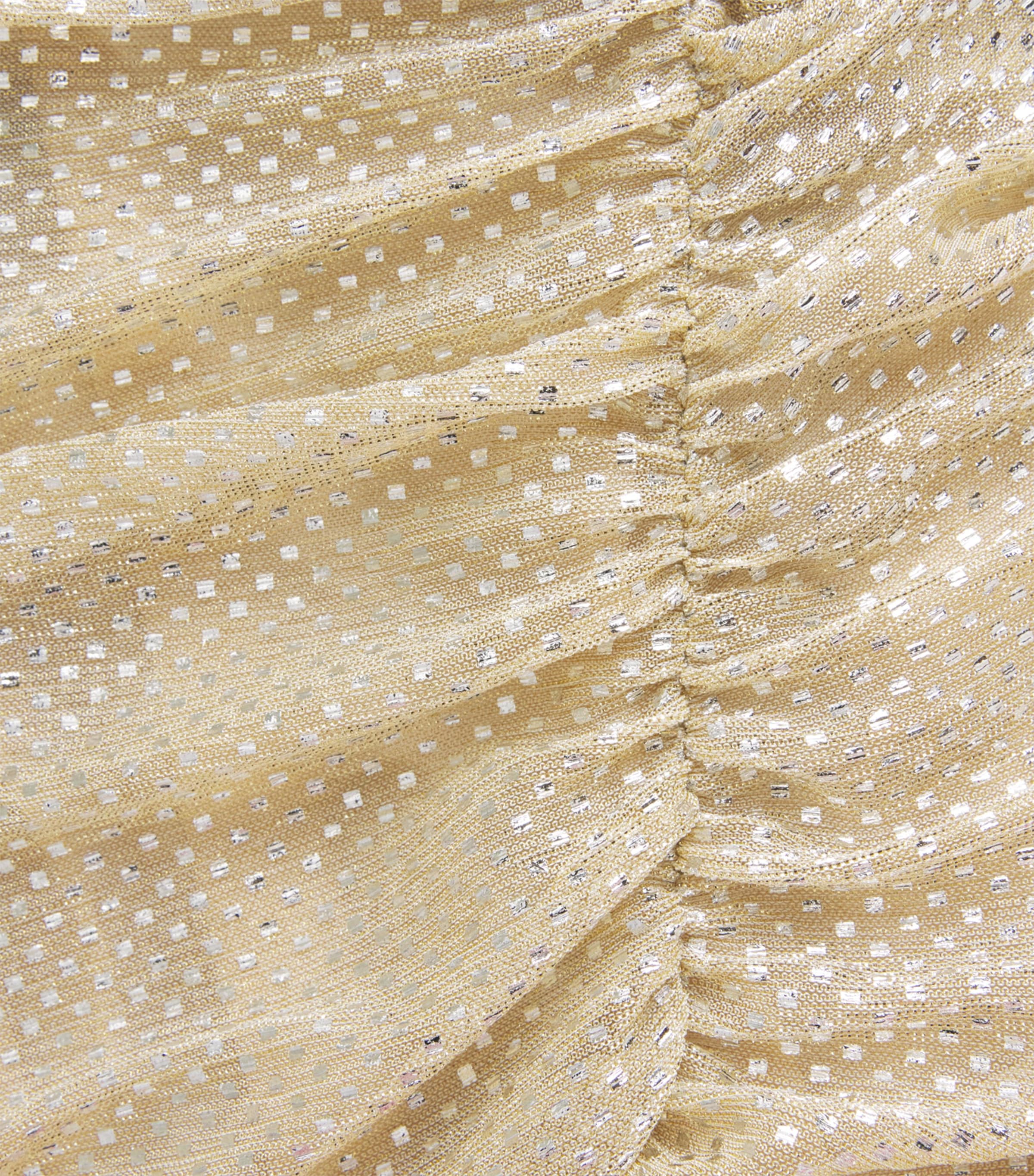 Metallic Tulle Gown 99 GOLD Image 5