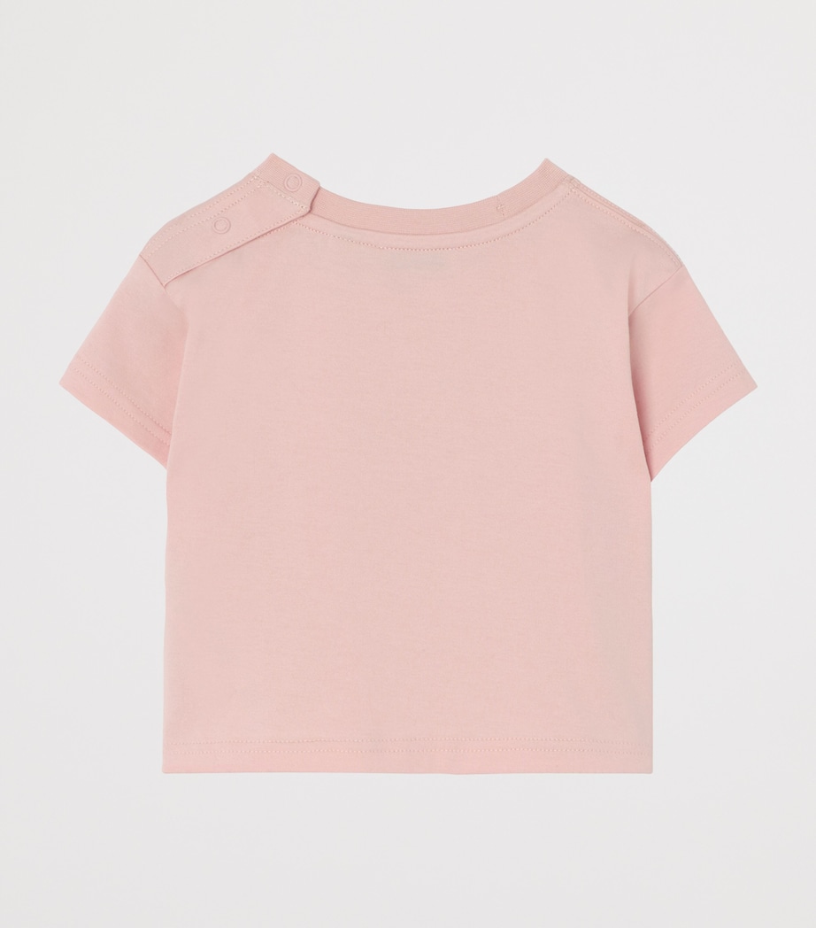 Burberry Kids Cotton EKD Stamp T-Shirt (6-36 Months) Bouquet Image 2