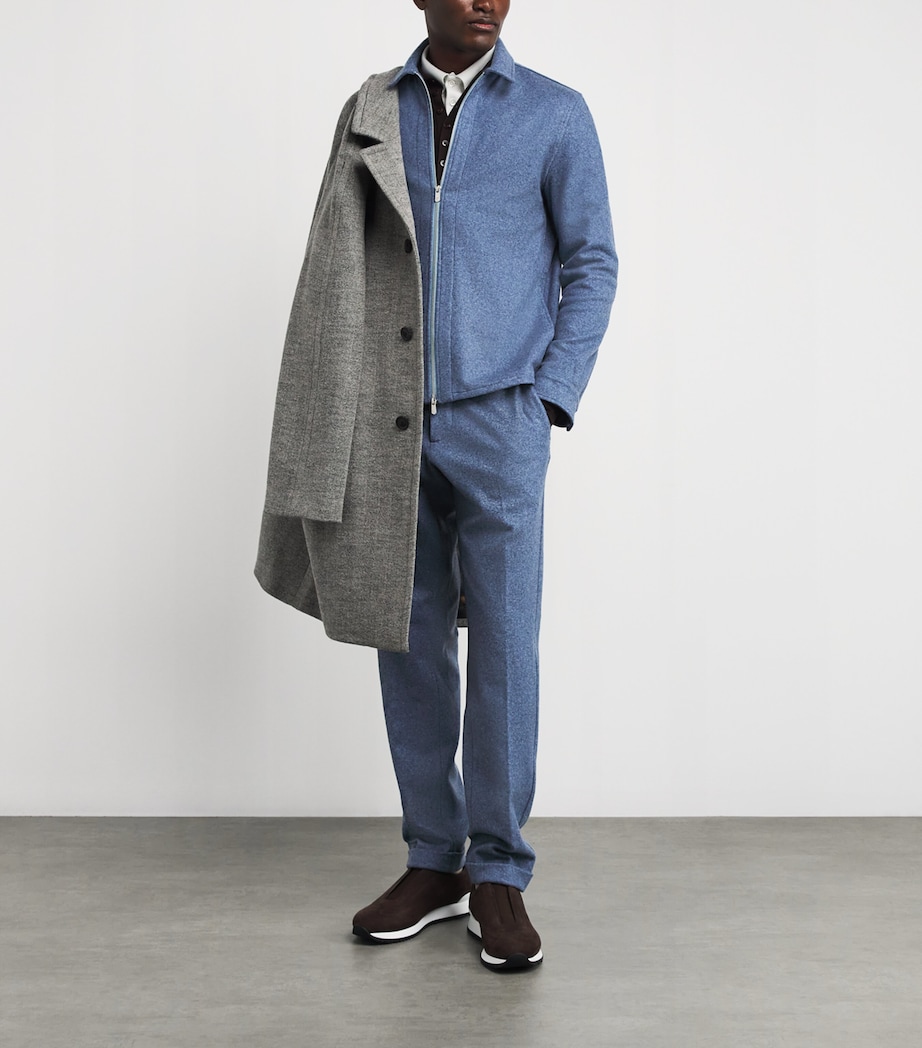 Cashmere 2-Way Zip Jacket 11 - LIGHT BLU Image 2