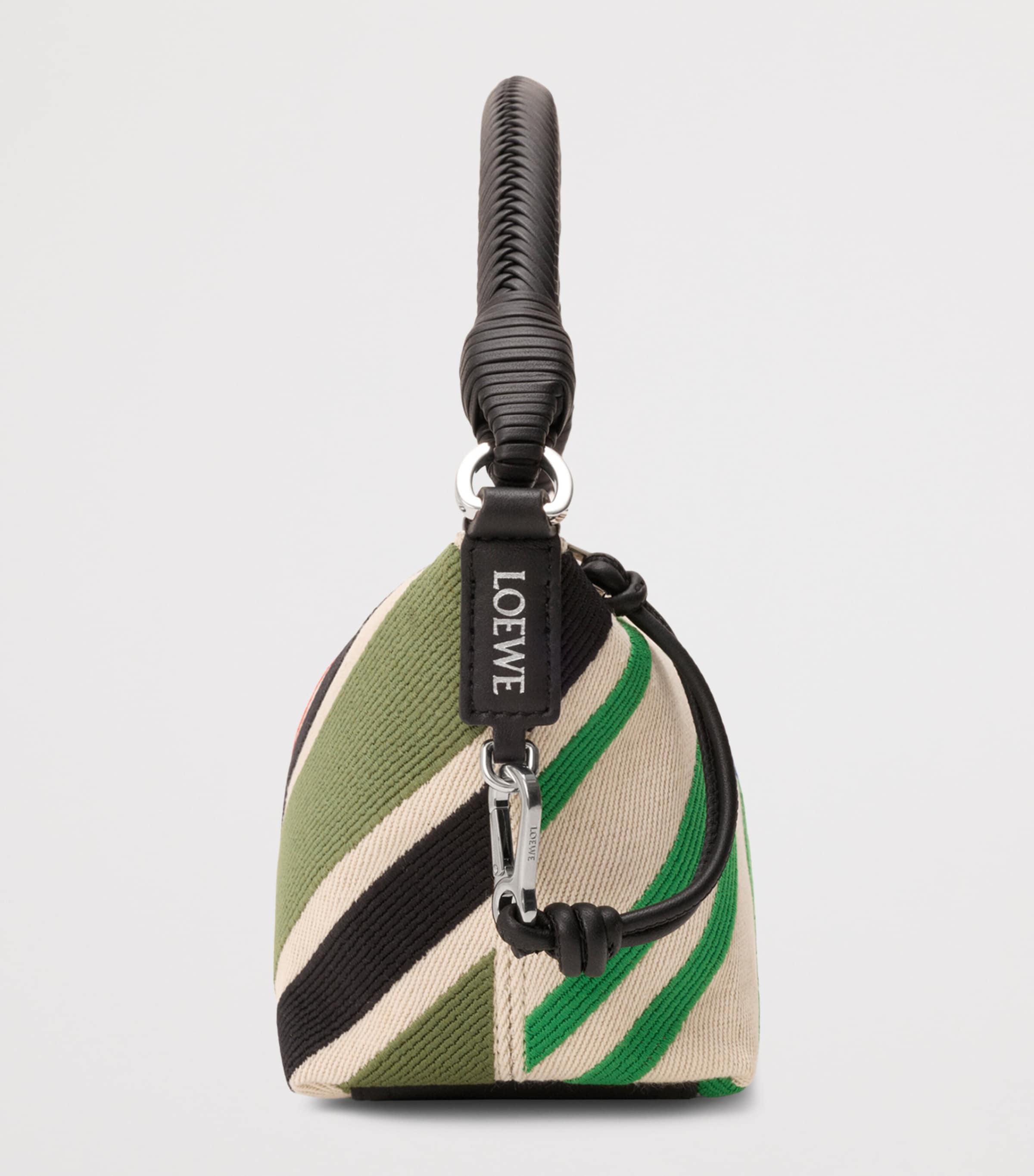 LOEWE Embroidered Cala Top-Handle Bag Ecru/multicolor Image 3