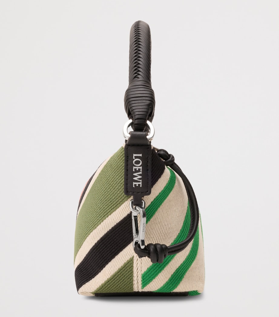 LOEWE Embroidered Cala Top-Handle Bag Ecru/multicolor Image 3