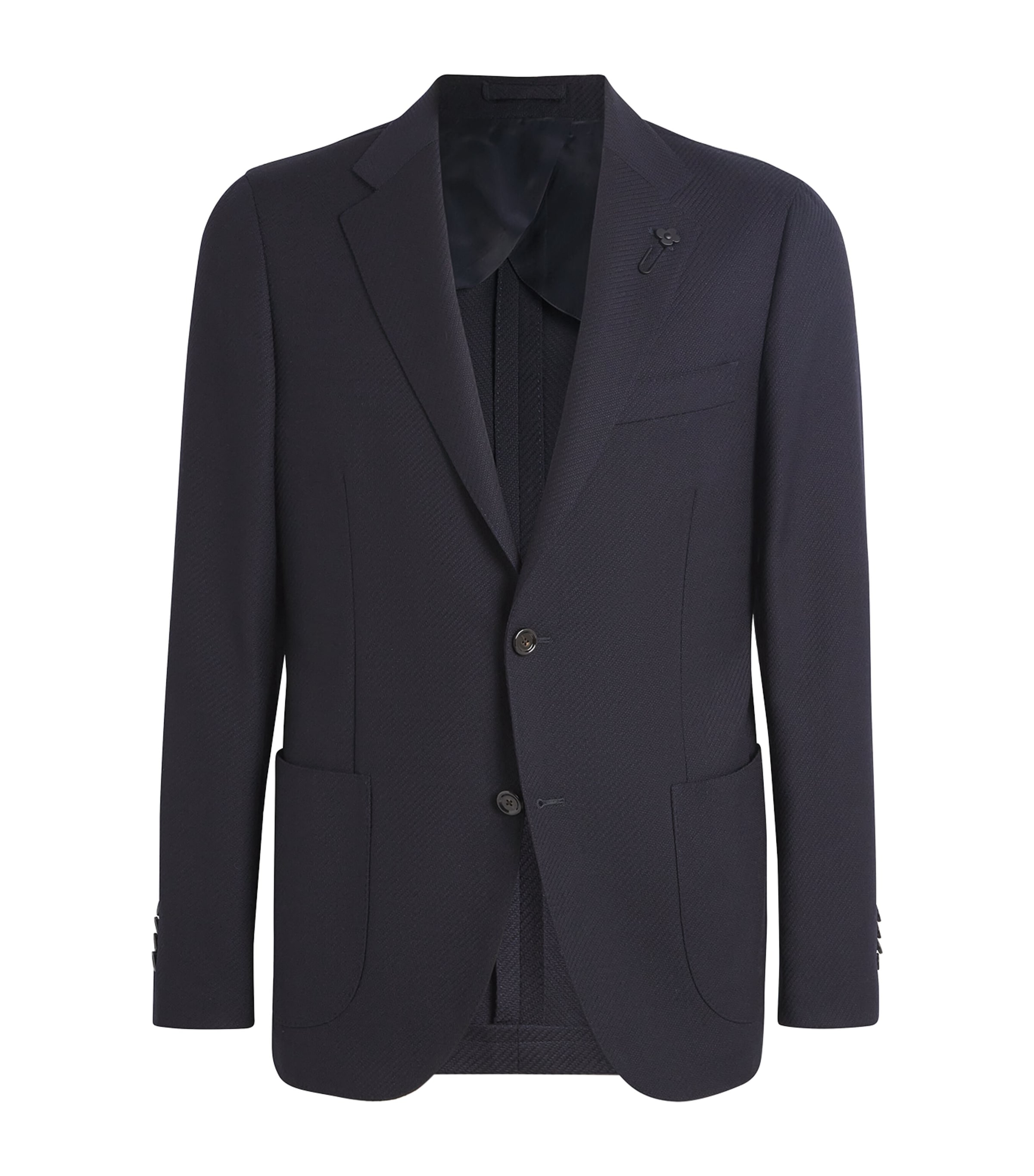 Lardini Virgin Wool Blazer In Black