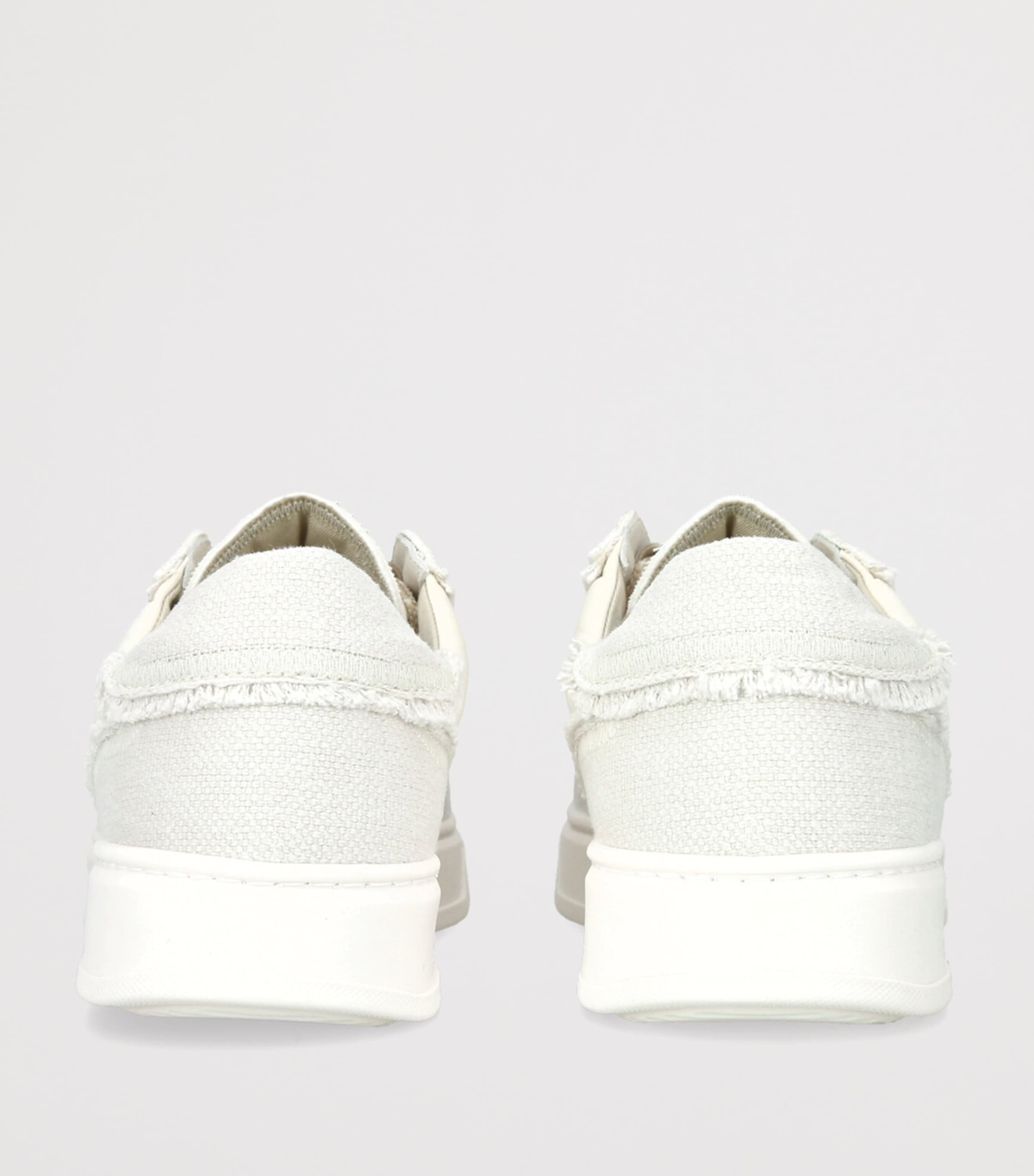Brunello Cucinelli Kids Distressed Canvas Sneakers Bone/comb Image 2