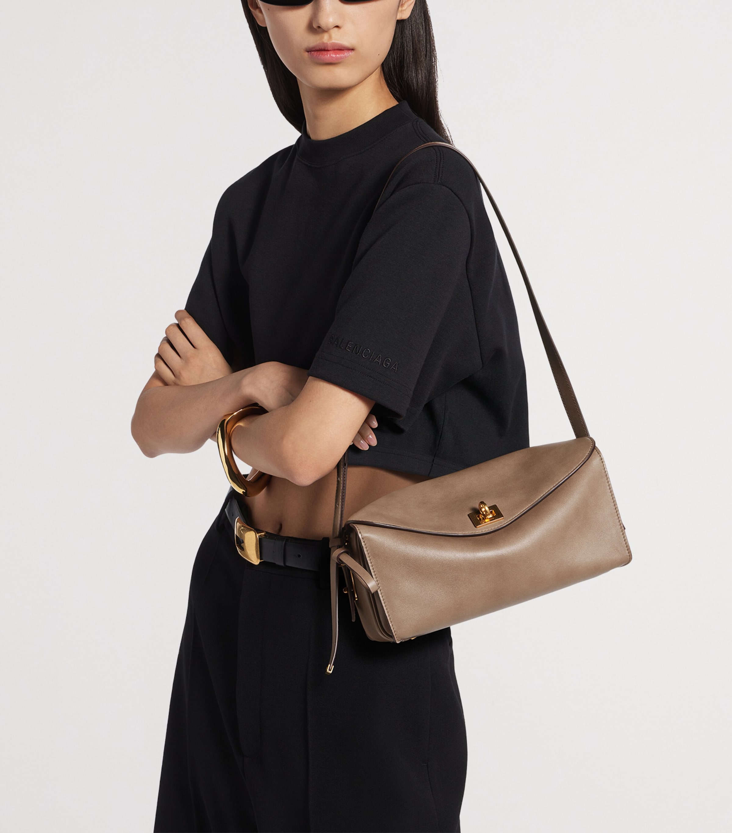 Balenciaga Medium Calfskin Le 7 Shoulder Bag Image 5