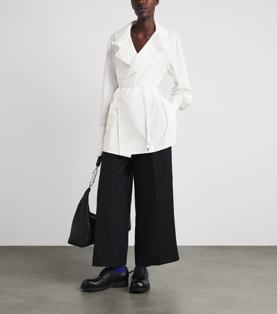 Issey Miyake Womens Cotton Monsieur Shirt White Image 2