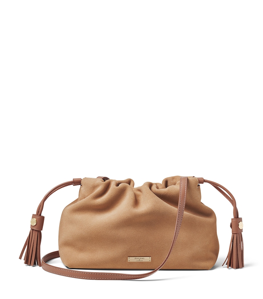Aspinal Of London Large Leather Soho East West Cross-Body Pouch Naturaltan Image 1