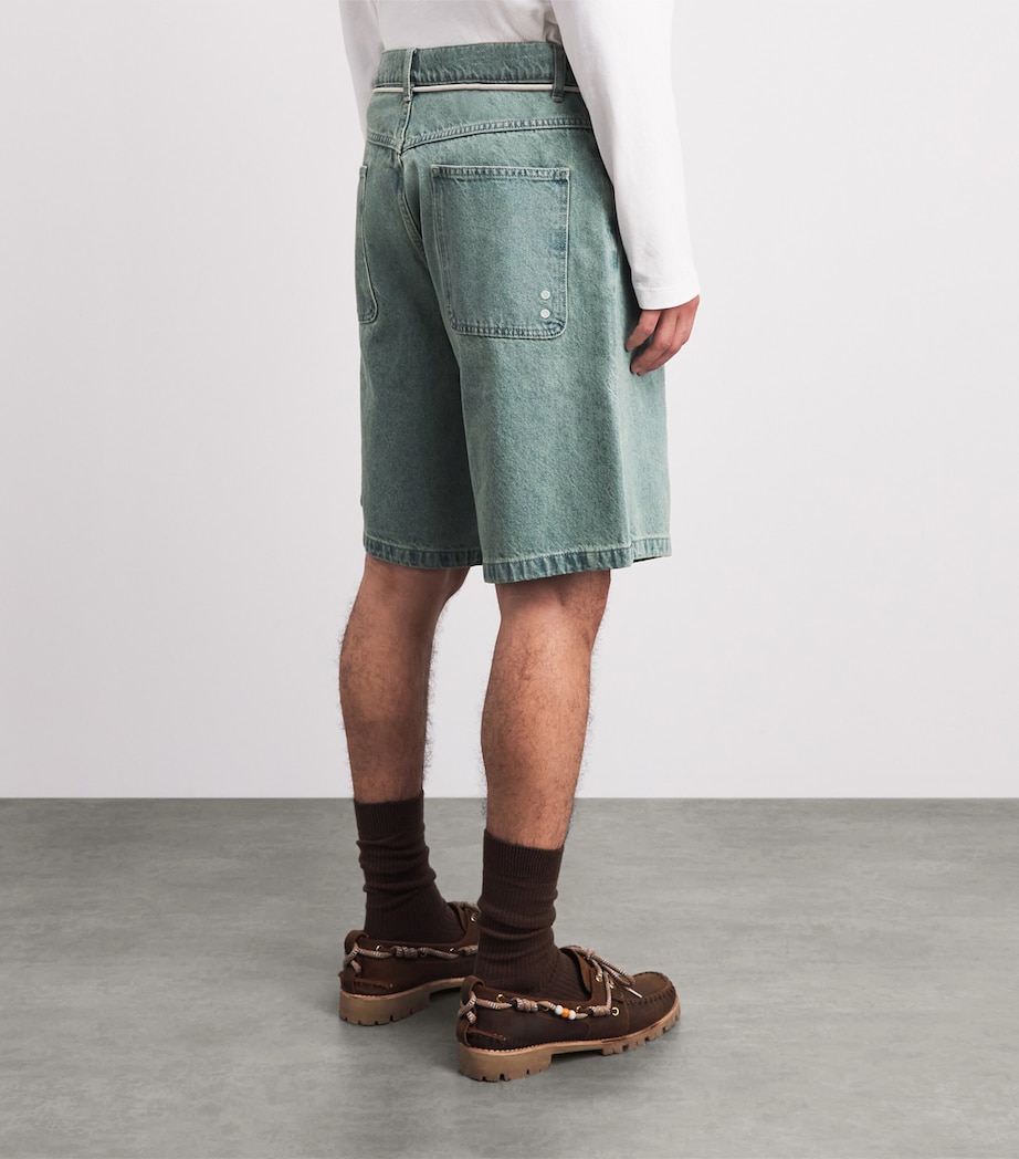 about:blank Mens Felled Denim Shorts Murky Wash Image 5