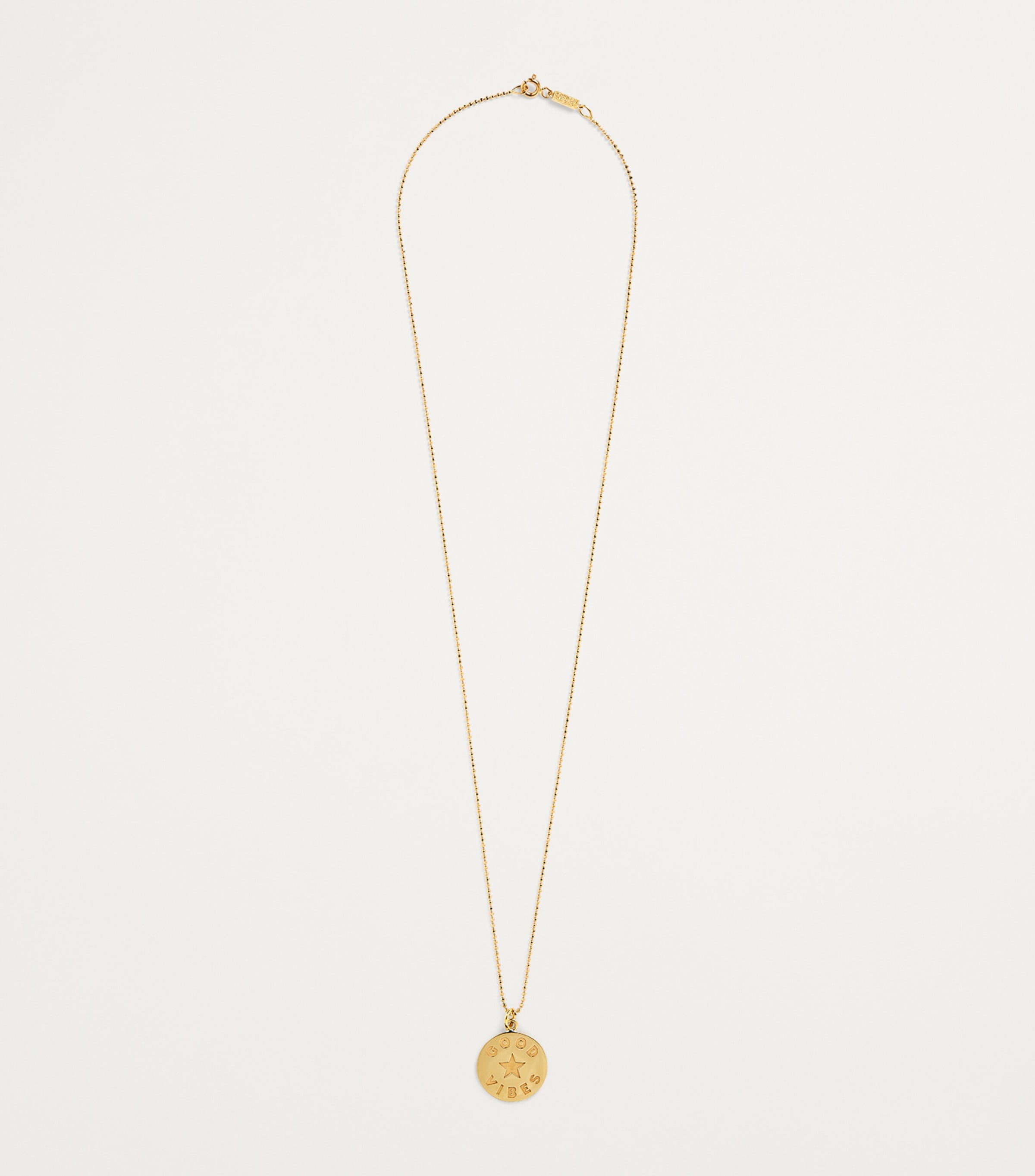 Yellow Gold Good Vibes Pendant Necklace YELLOW GOLD Image 3