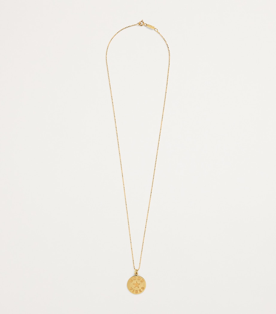 Yellow Gold Good Vibes Pendant Necklace YELLOW GOLD Image 3