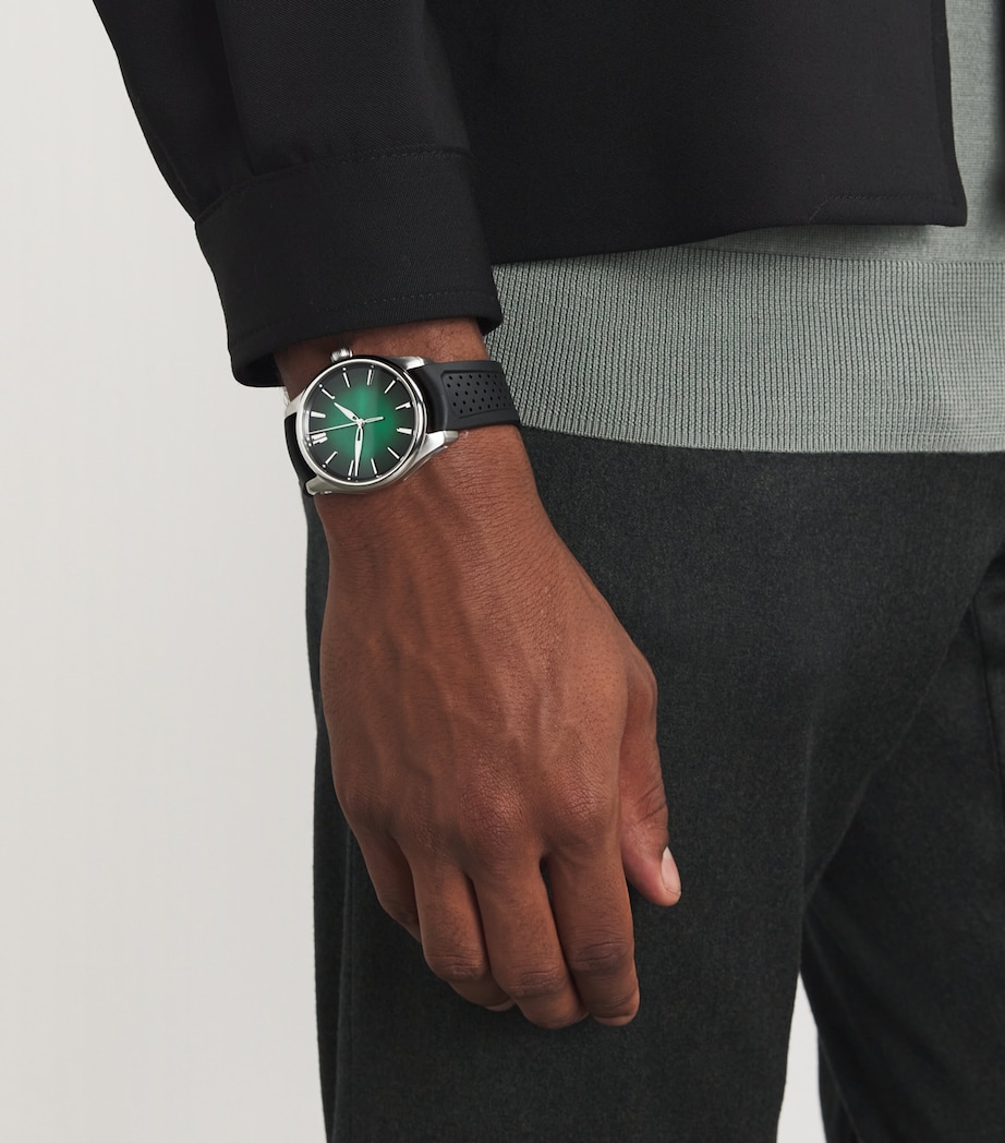 Stainless Steel Pioneer Centre Seconds Watch 40mm GREEN Image 5