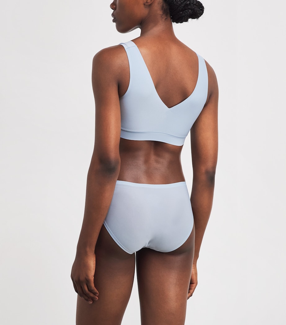 Chantelle Womens SoftStretch Brazilian Briefs Icy Powder Blue Image 3