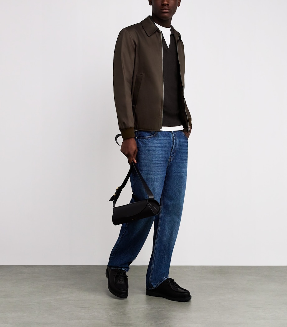 Cashmere Johnny Collar Polo Shirt DKBRN Image 2