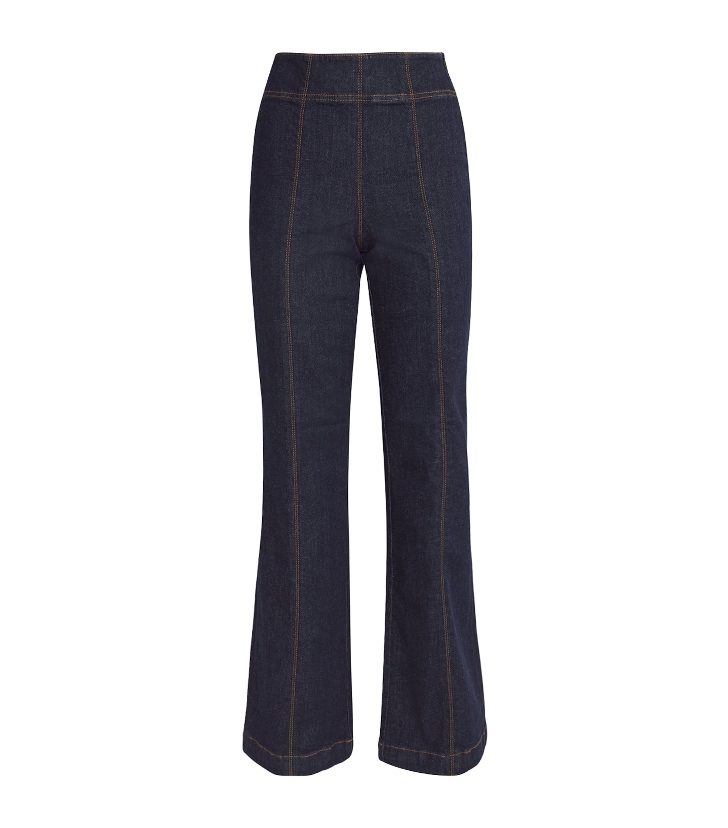 Me+em Kick Flare Travel High-rise Jeans In Navy