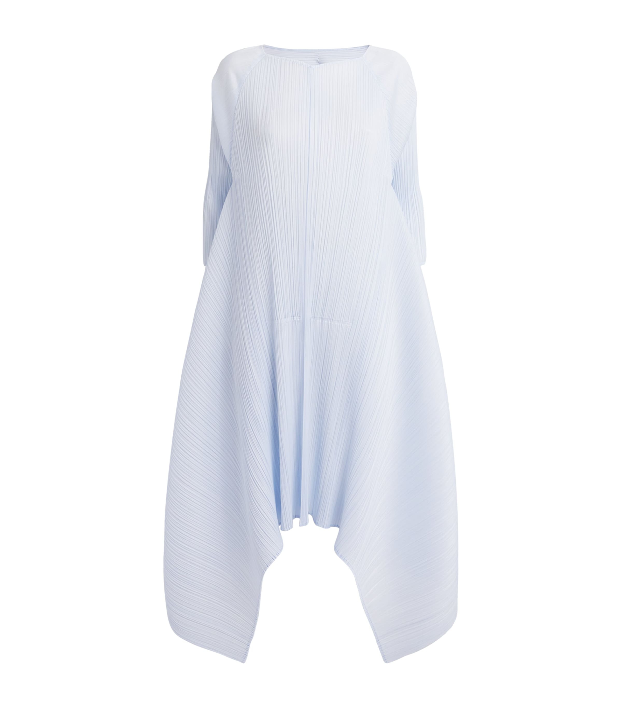 Issey Miyake Salt Solid Midi Dress In Blue