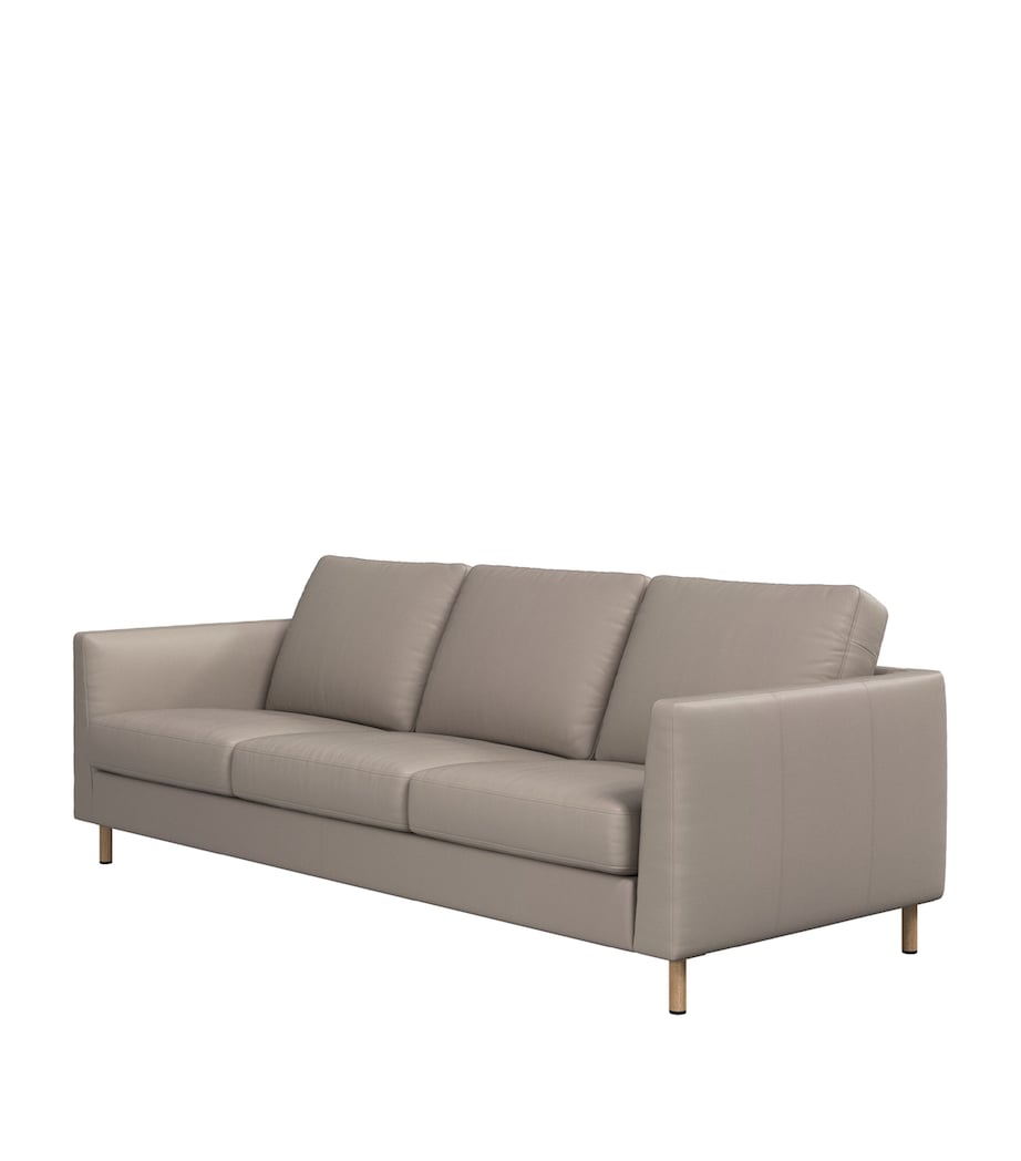 BoConcept Nordic Grained Leather Indivi 3-Seater Sofa Light Grey Image 3