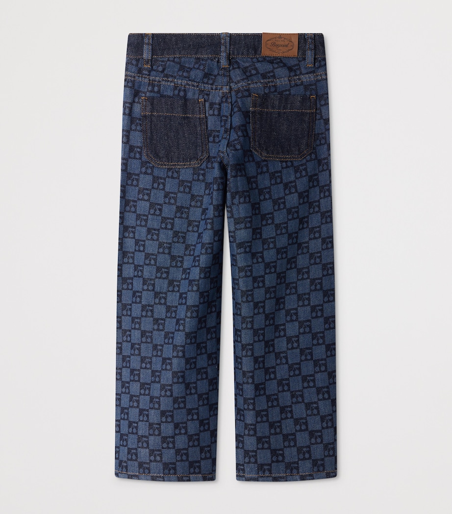 Bonpoint Cotton Cherry Print Jeans (4-8 Years) Imp Jean Clair Image 2