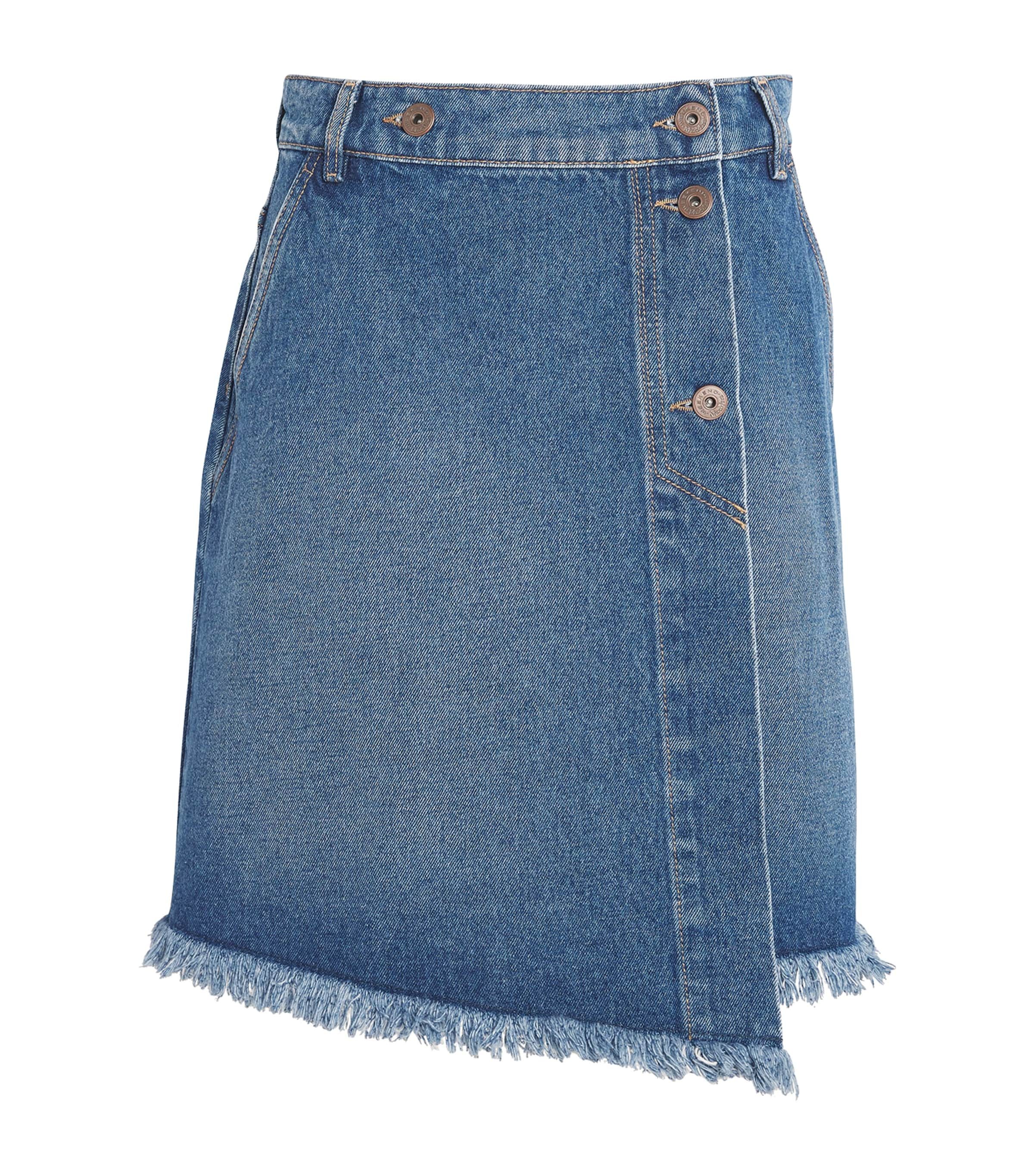 Weekend Max Mara Denim Wrap Mini Skirt In Blue