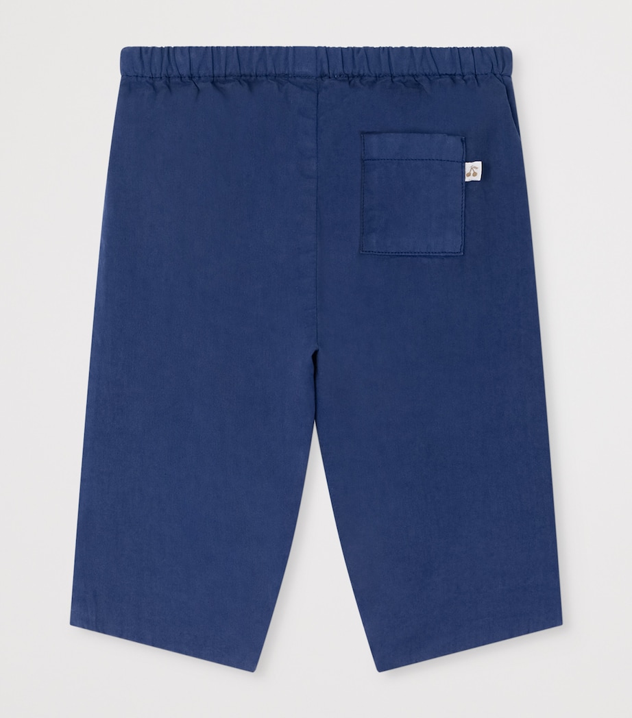 Bonpoint Cotton Dandy Trousers (6-18 Months) Indigo Image 2