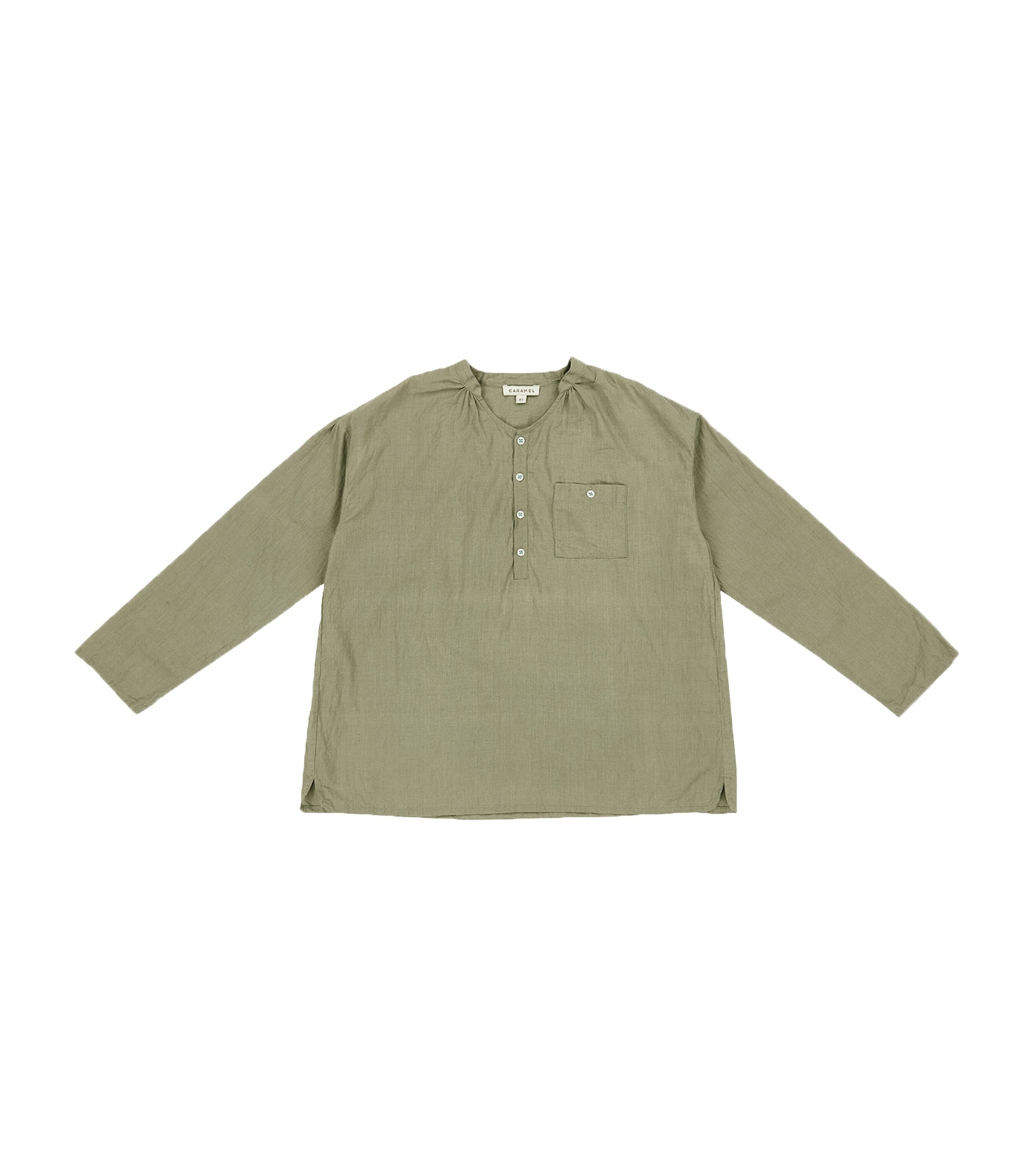 Shop Caramel Cotton Adonis Shirt In Green