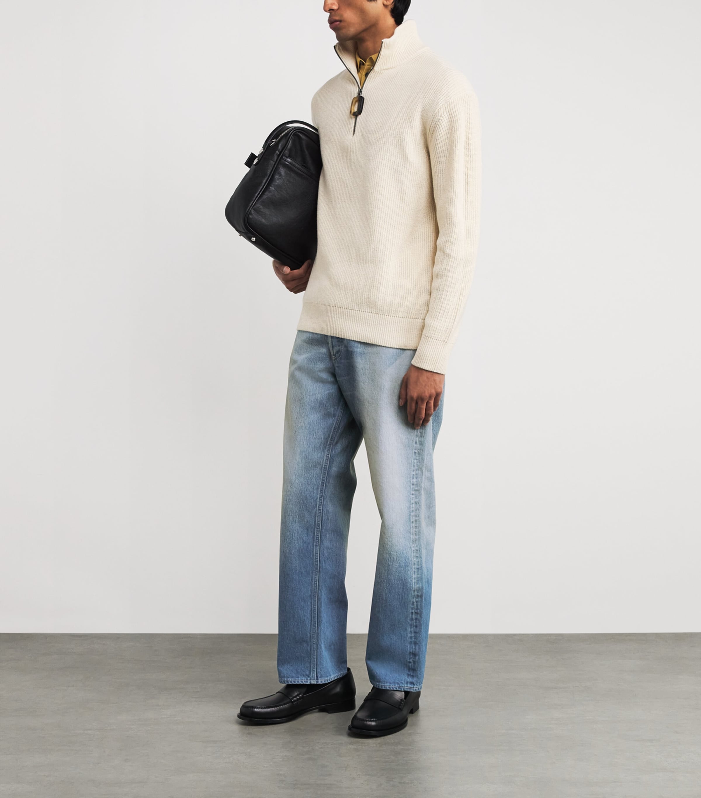 Faded Selvedge Wide-Leg Jeans FADED INDIGO Image 2