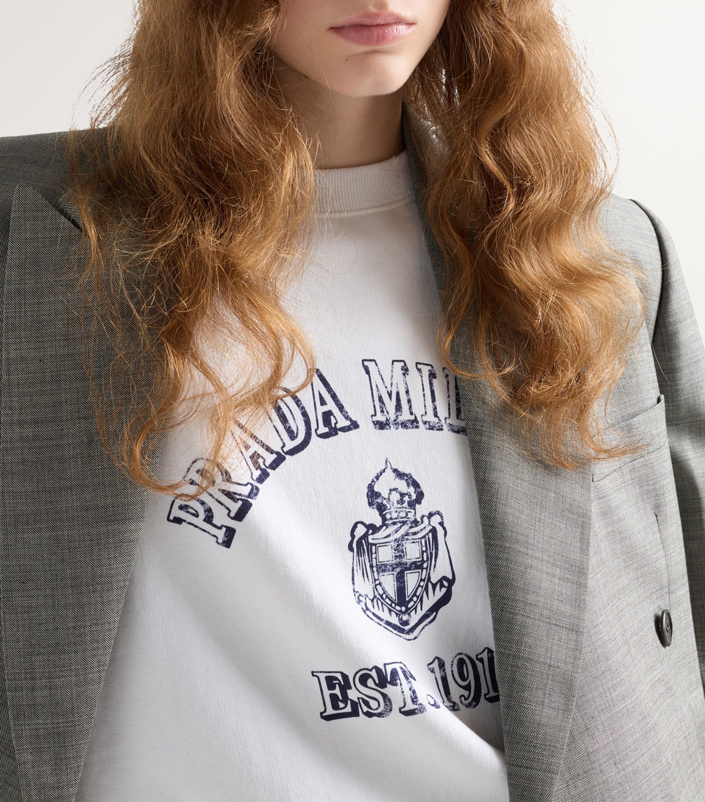 Prada Cotton Crew-Neck Sweatshirt | Harrods UK
