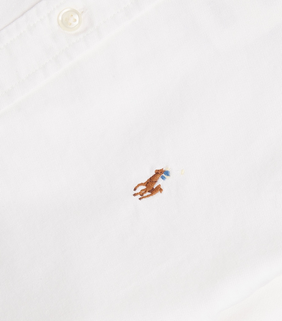 Cotton Logo Shirt (6-14 Years) WHITE Image 3