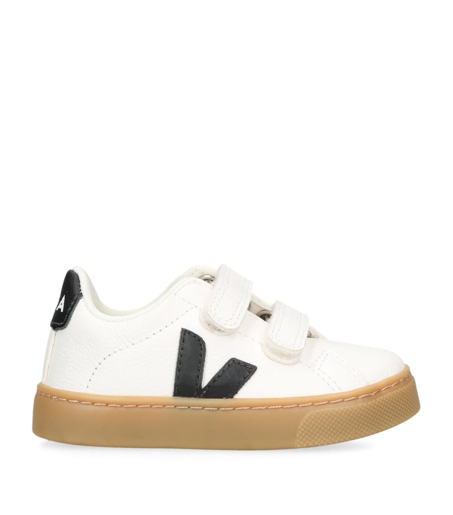 Veja Kids Leather Esplar Velcro Sneakers White/blk Image 1