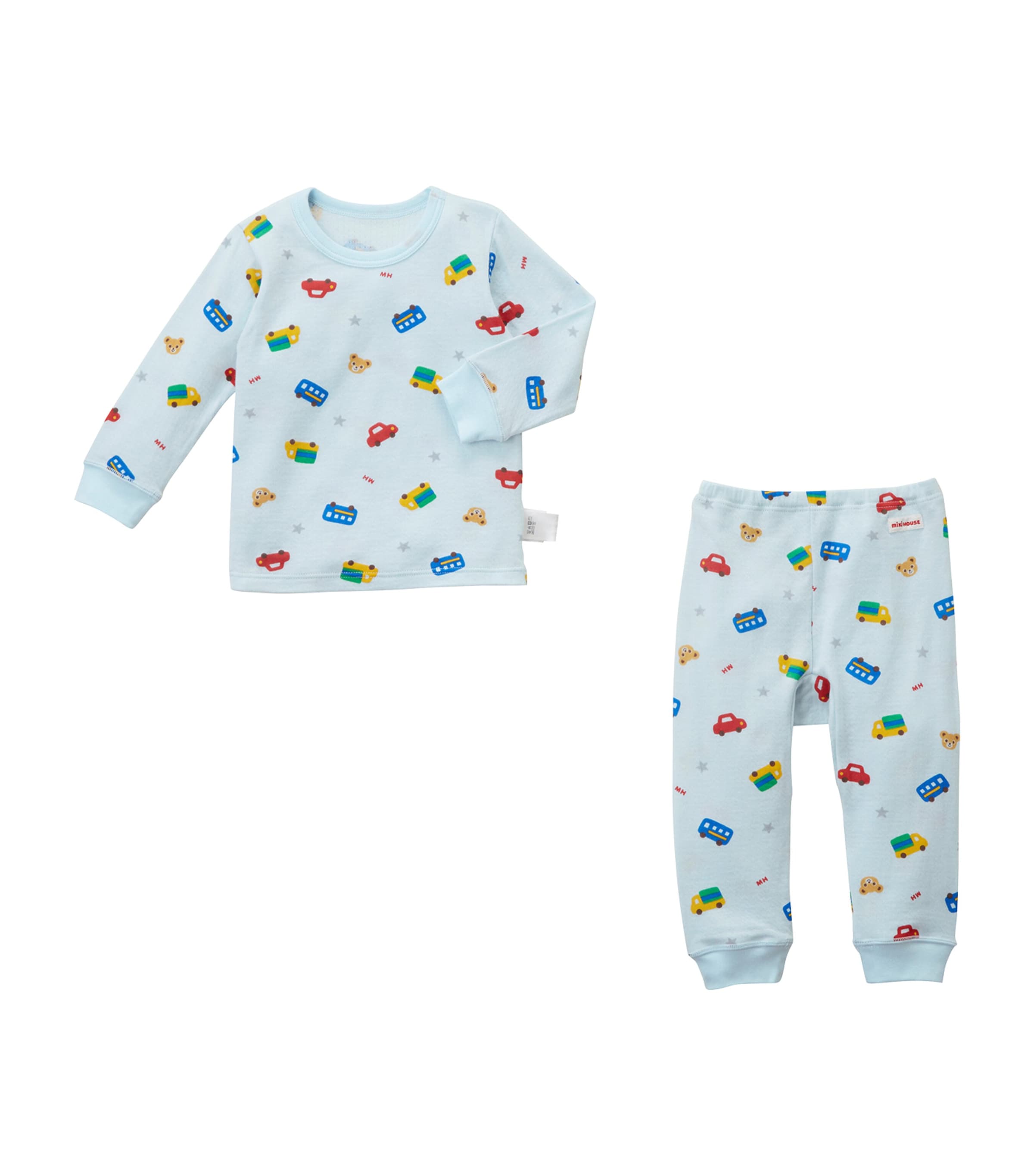 Miki House Kids' Printed Pyjama Set In Blue