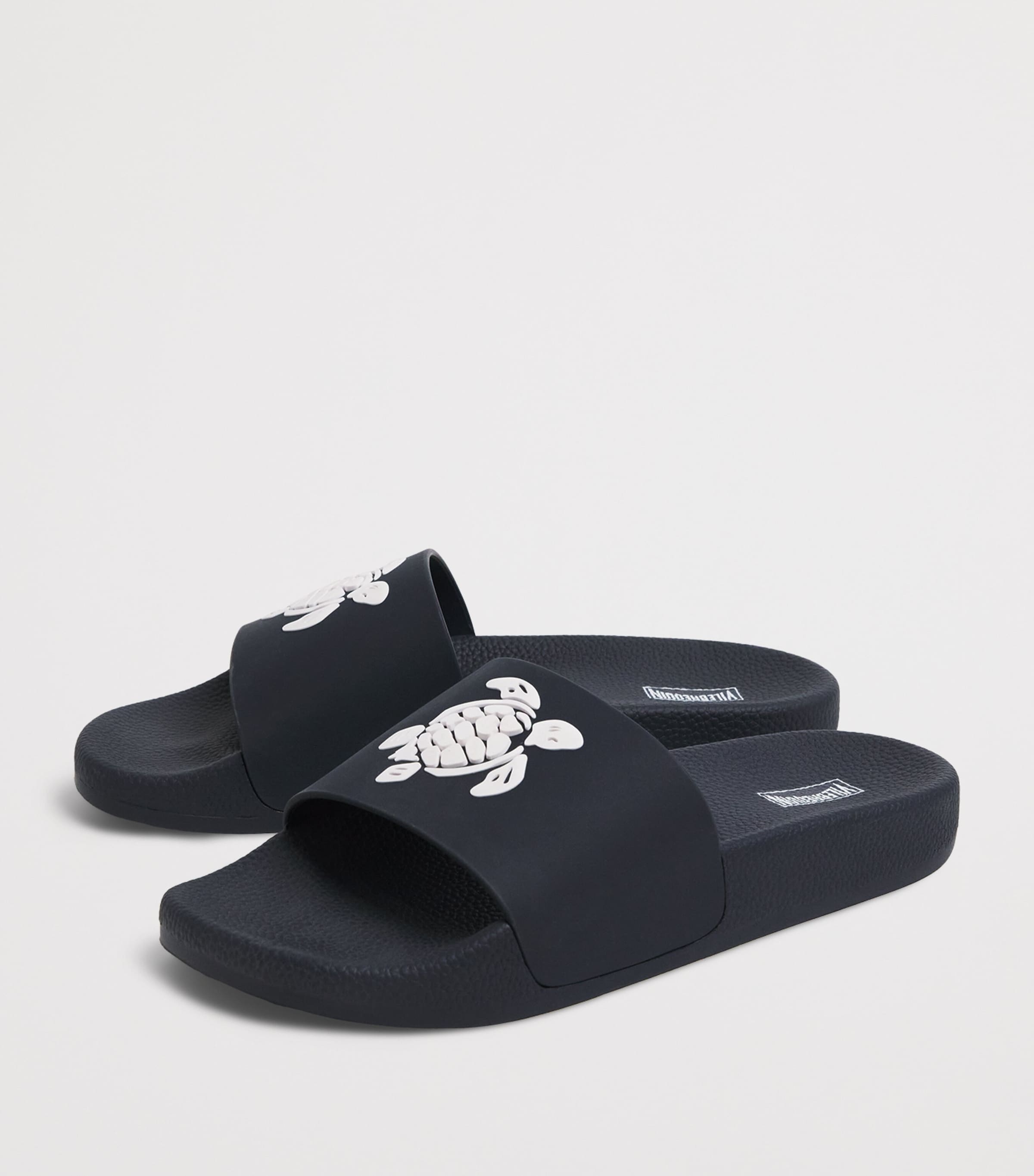 Vilebrequin Tortue Slides Bleu Marine Image 3