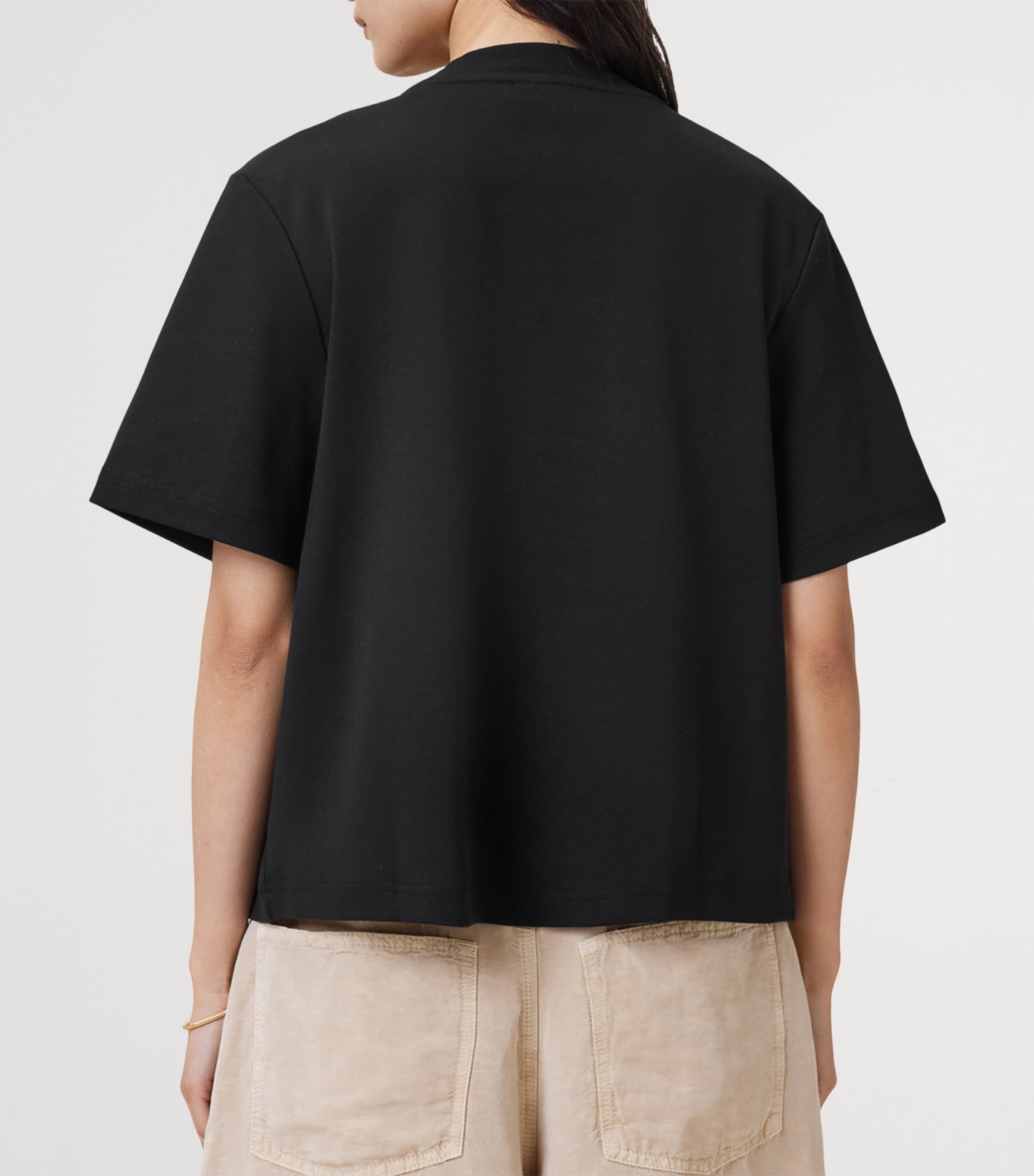 AllSaints Womens Organic Cotton Lisa Haven T-Shirt Black Image 6
