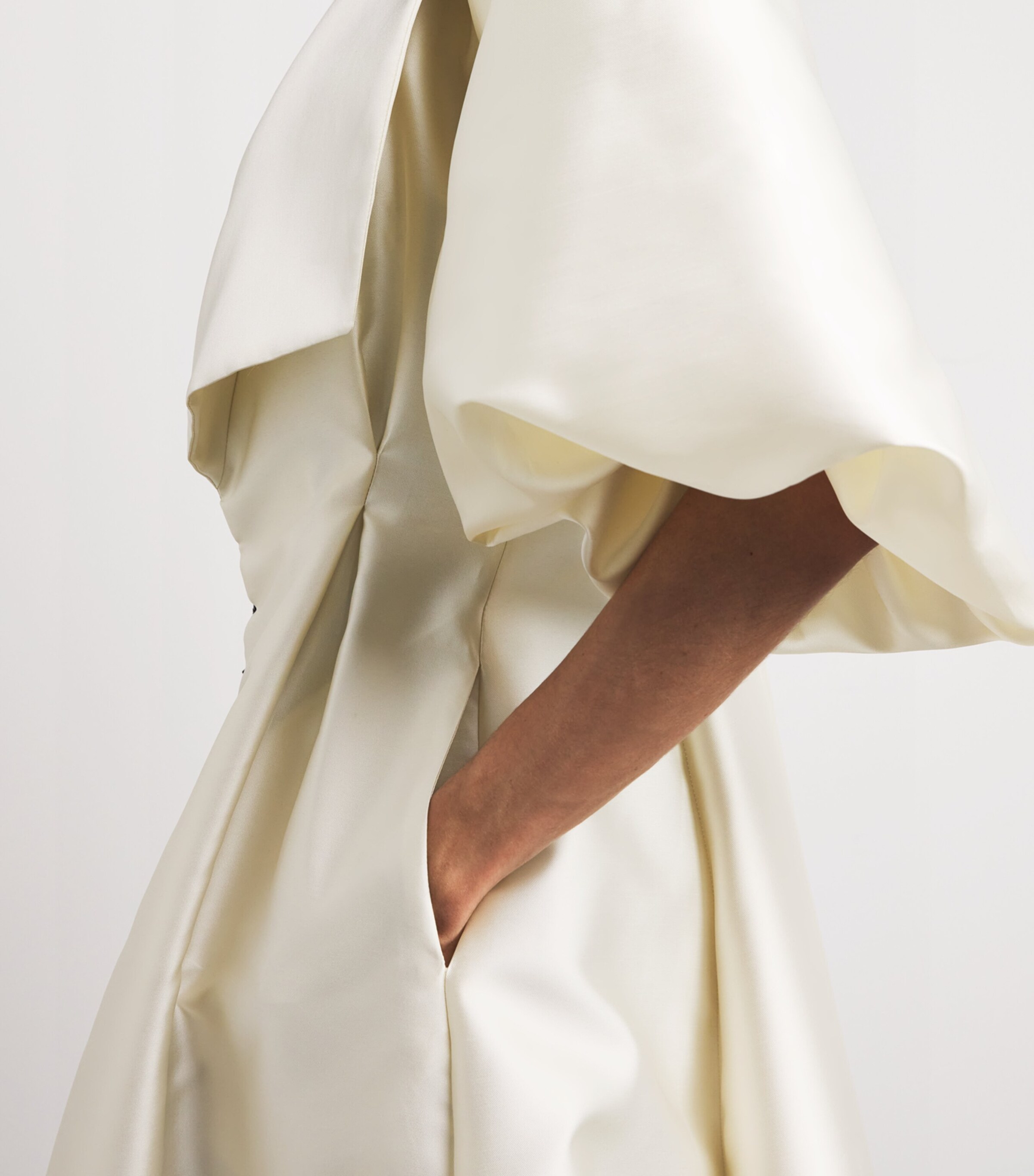Satin Twill Martina Opera Coat IVORY Image 6