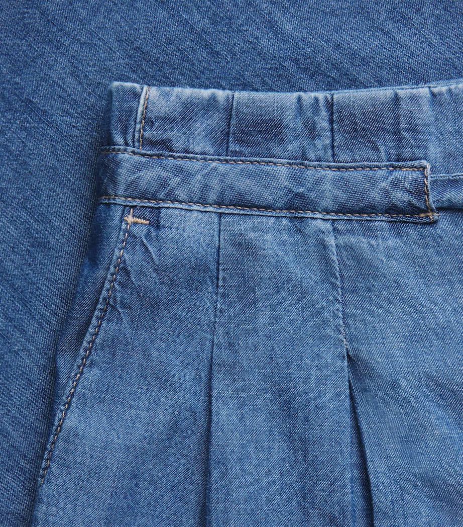 PAIGE Womens Drawstring Ingrid Wide-Leg Jeans Azusa Image 6