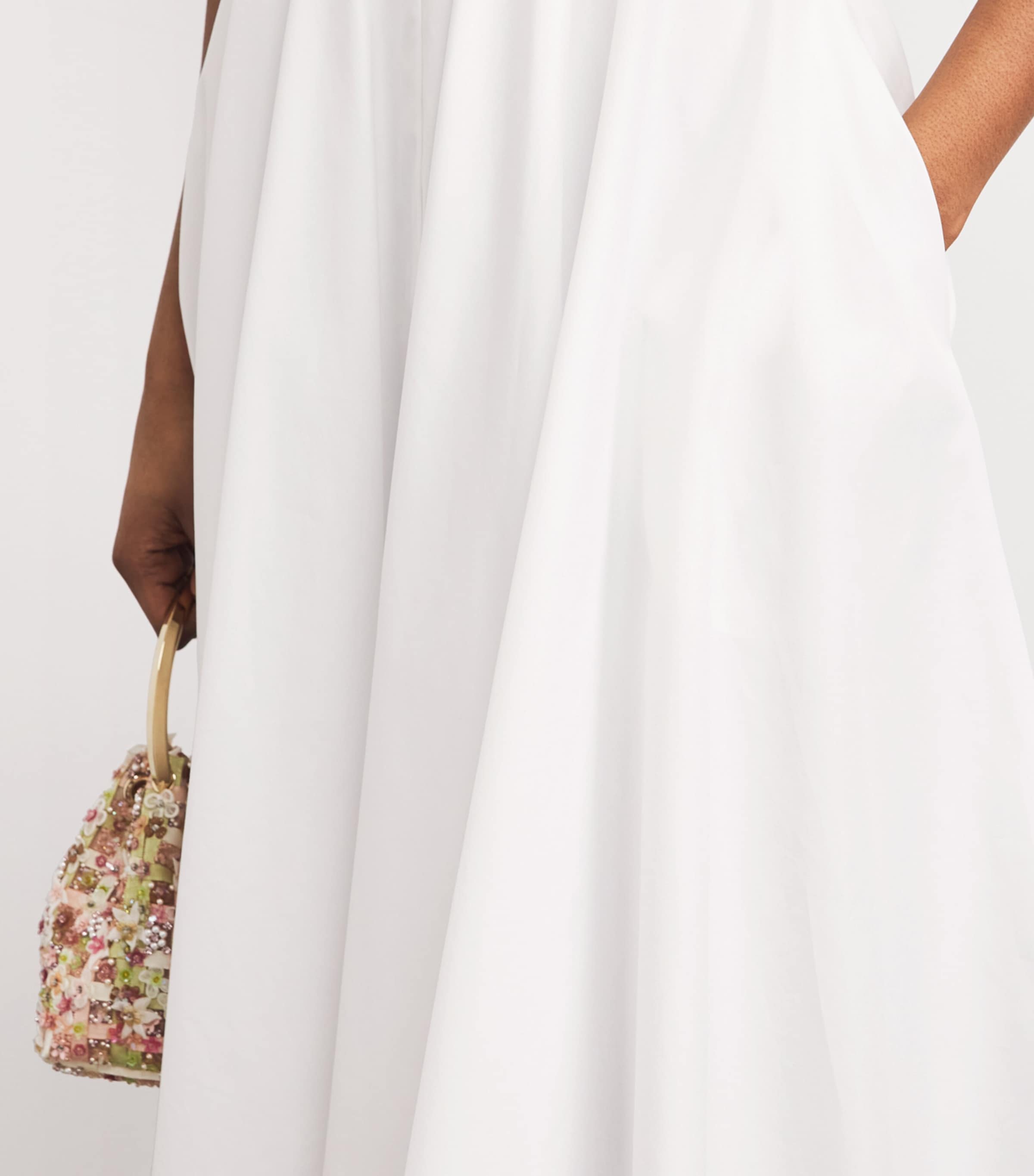 Emilia Wickstead Womens Cotton Nikush Midi Dress White Image 5