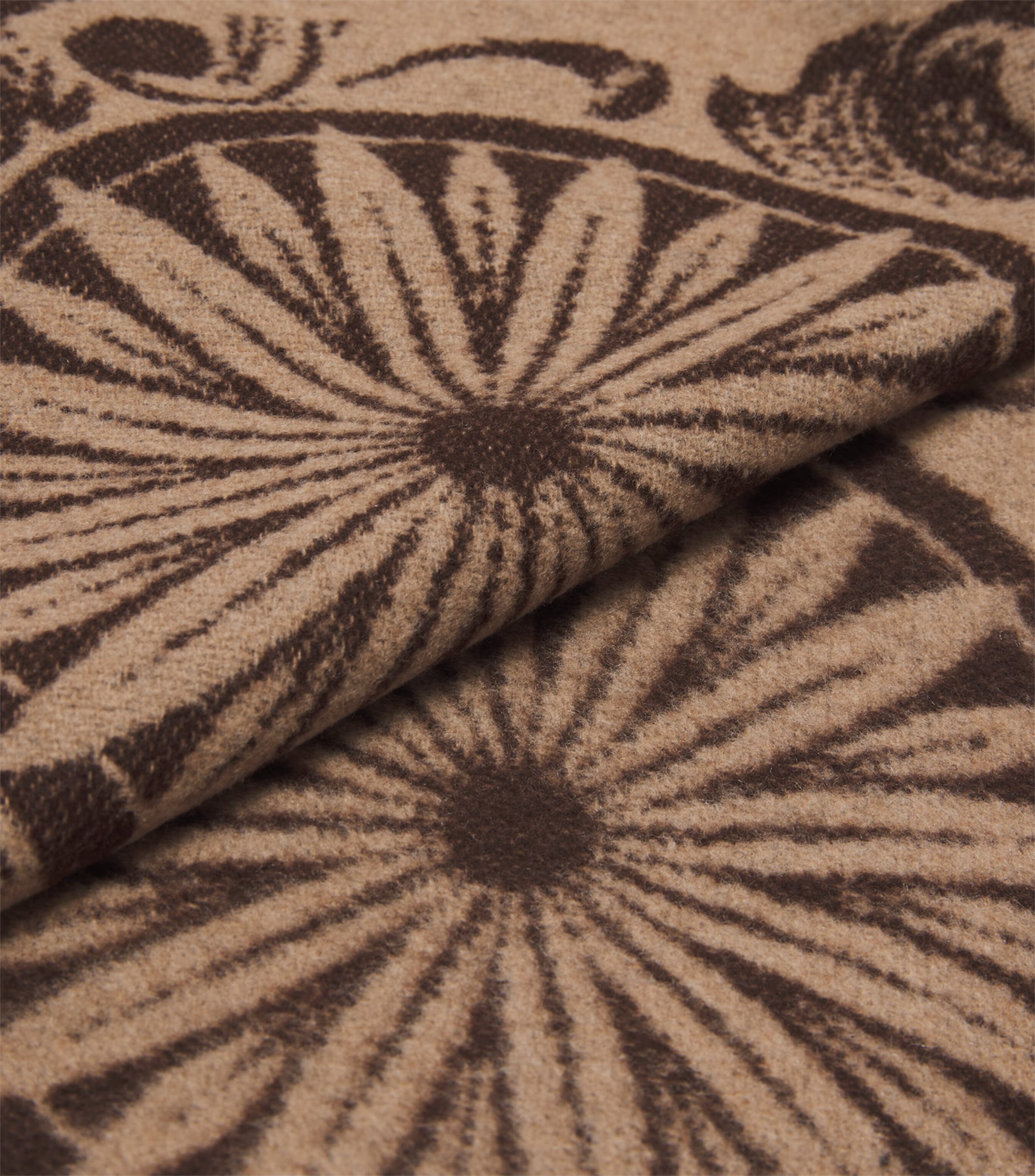 Purdey Merino Wool-Cashmere Scrollwork Blanket Tau Image 3