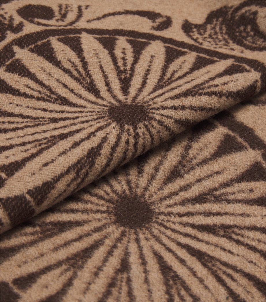 Purdey Merino Wool-Cashmere Scrollwork Blanket Tau Image 3