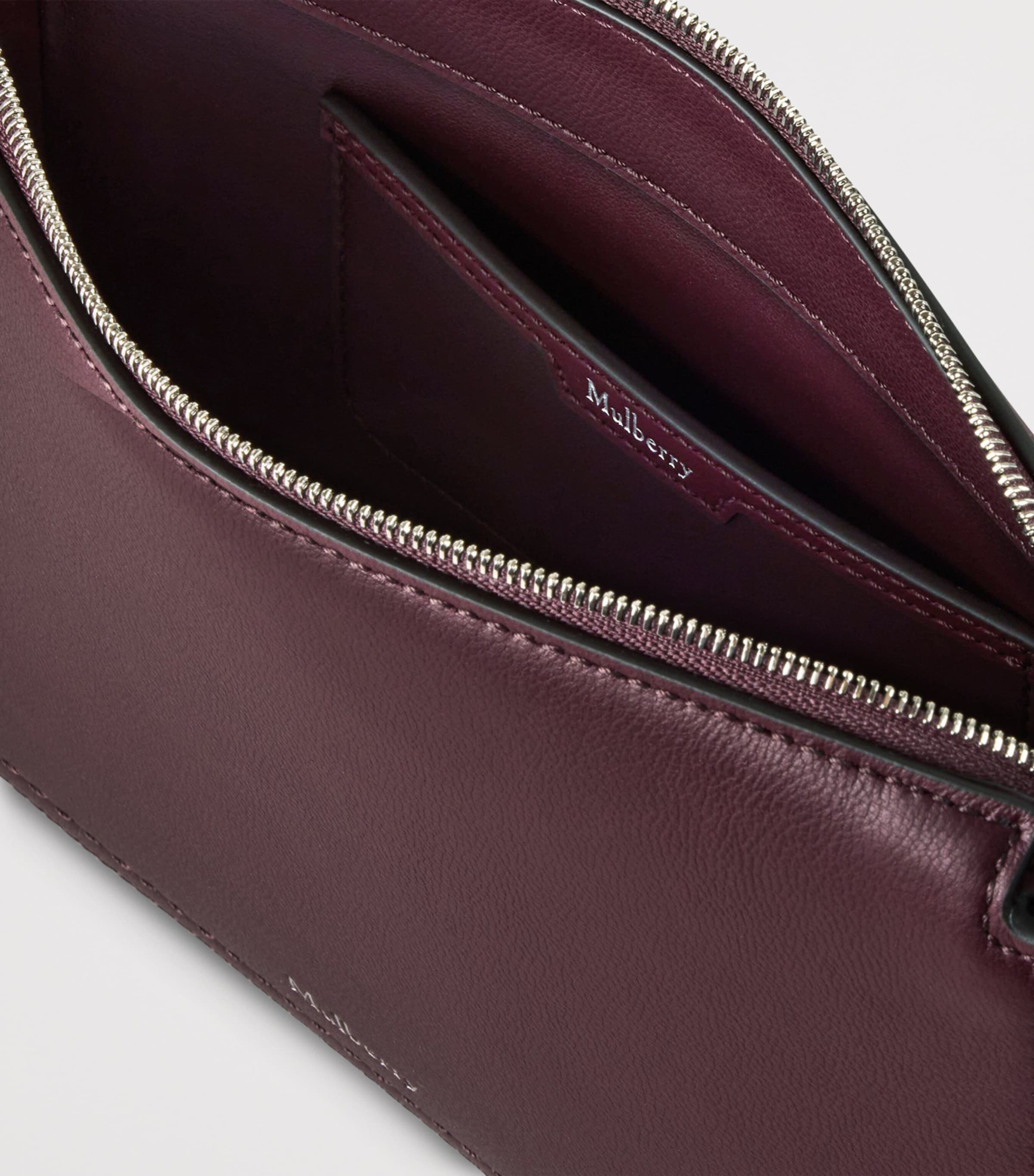 Leather Clovelly Pouch BLACK CHERRY Image 4