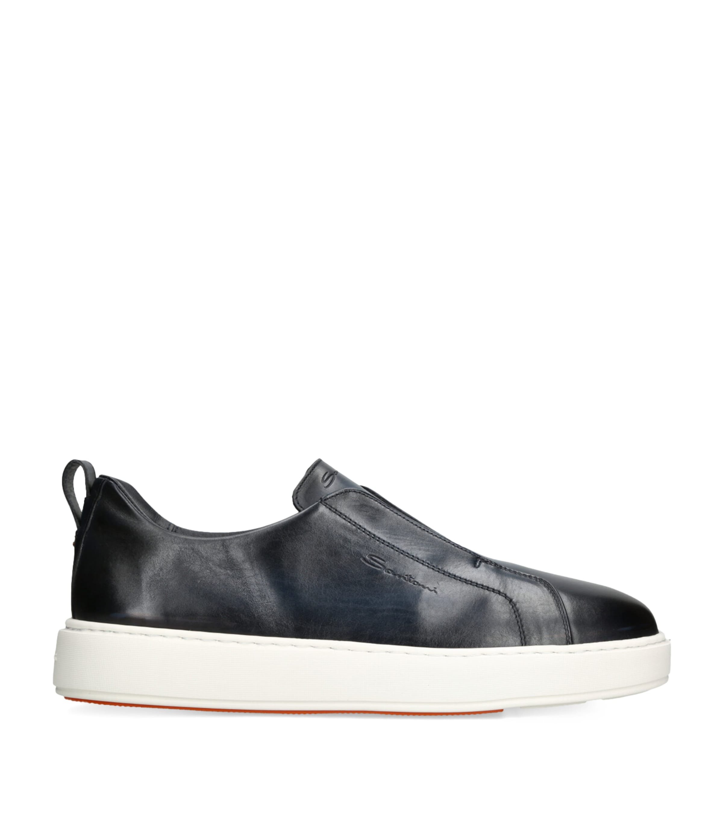 Leather Clean Icon Sneakers NAVY Image 1