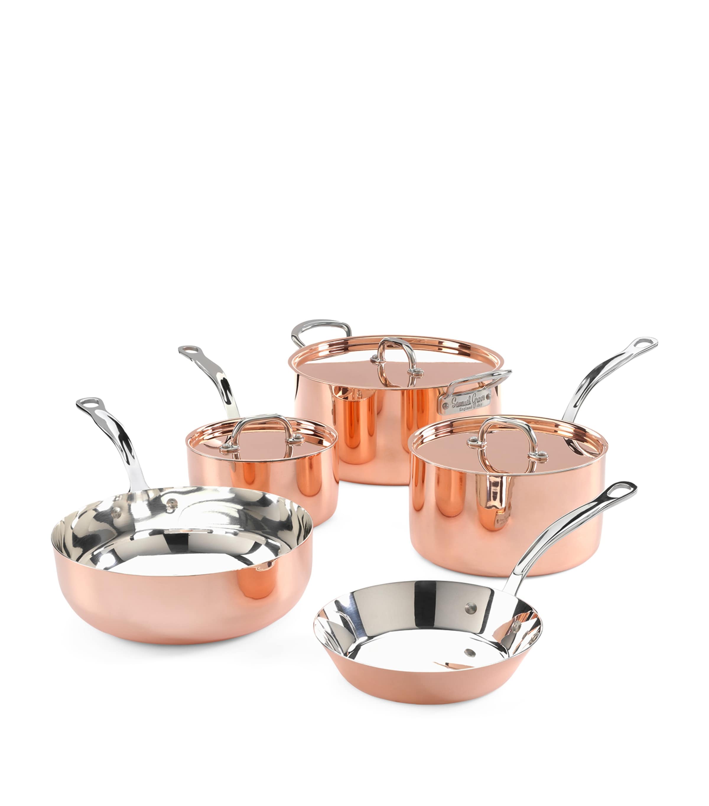 Samuel Groves Silver-plated Copper 5-piece Chef Set In Metallic