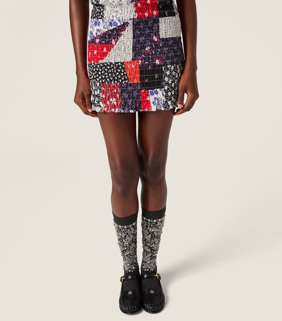 Patchwork Print Mini Dress F0055 Image 6