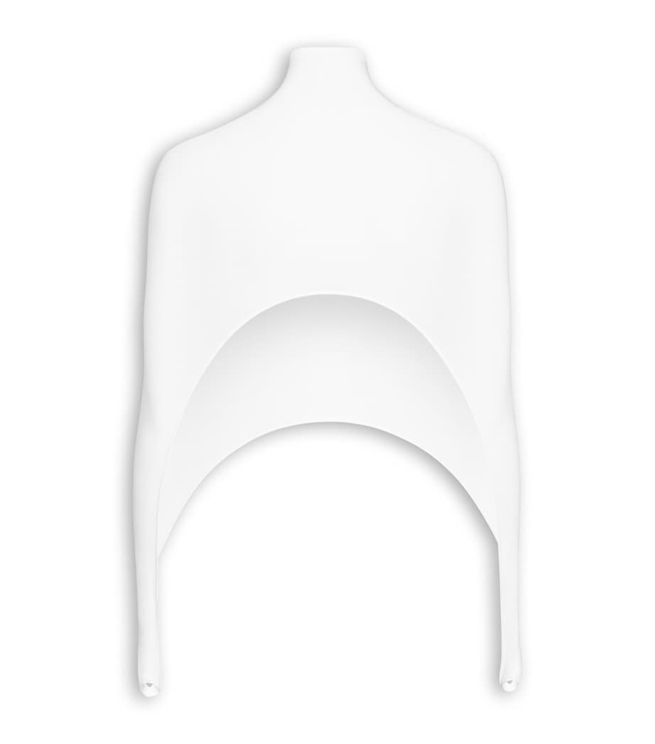 Alaïa Womens Silk-Knit Tension Top Blanc Image 4