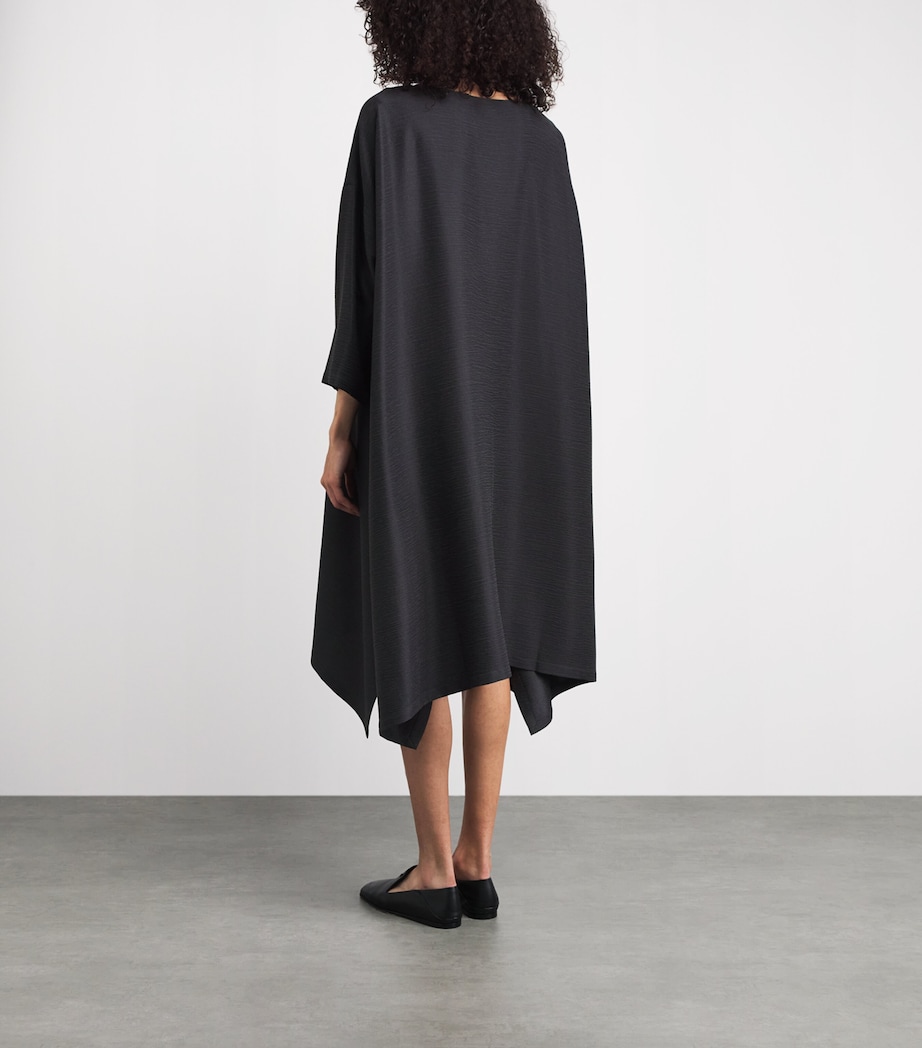 Eskandar Womens Silk Plissé Midi Dress Slate Image 4
