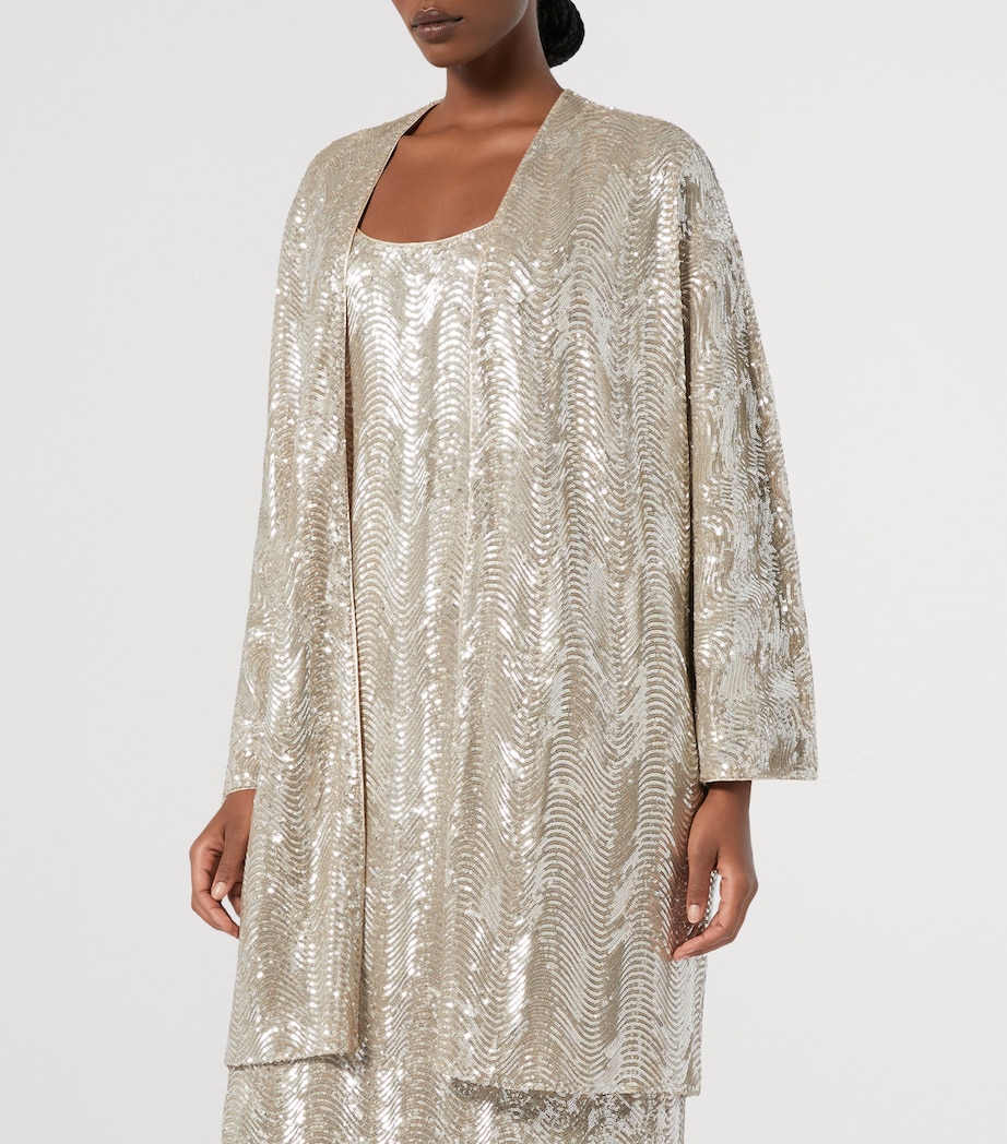 Sequin-Embellished Vetta Jacket BEIGE Image 2