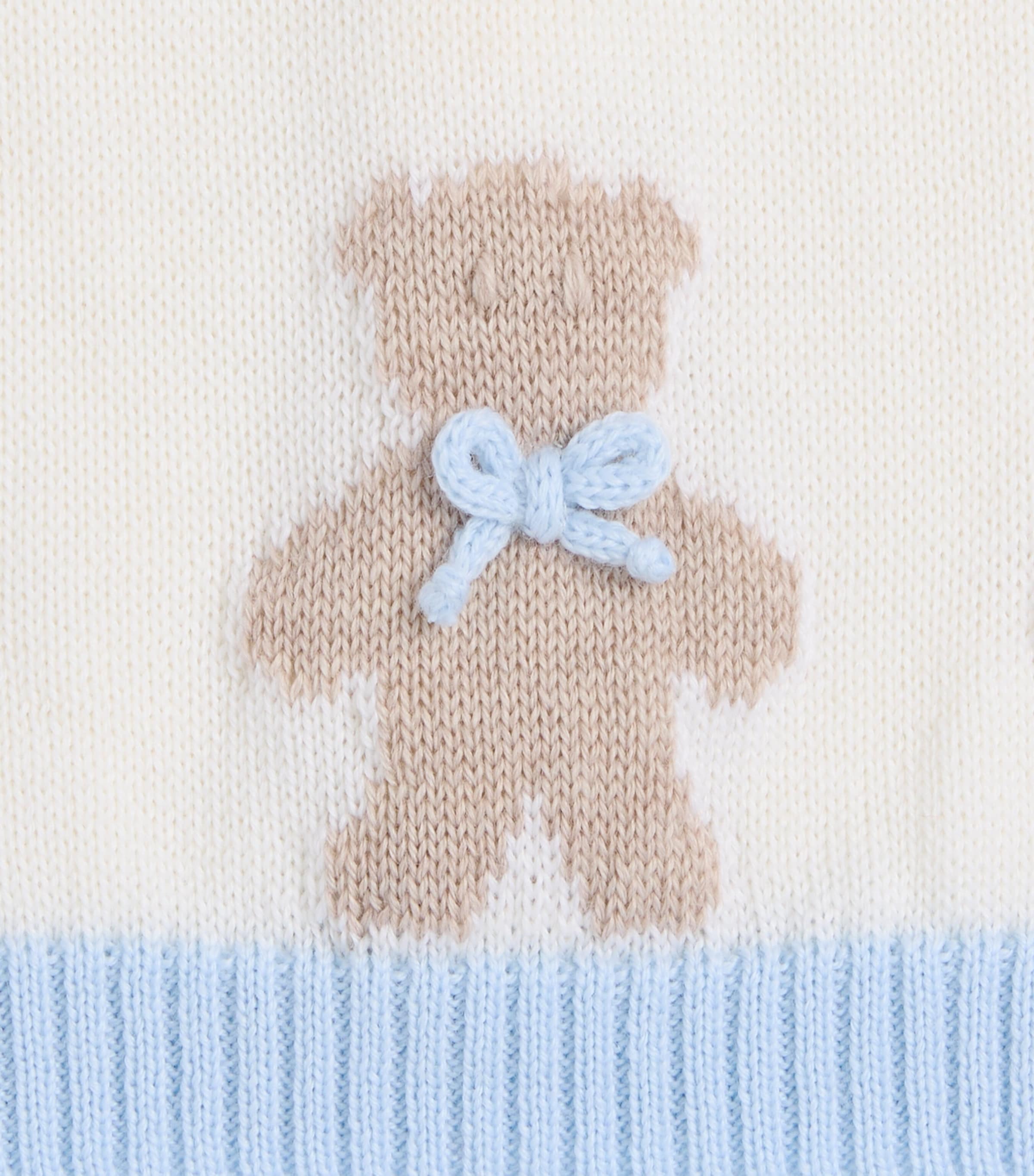 Bimbalo Wool Top and Trouser Set (1-24 Months) Off White/blue Image 2