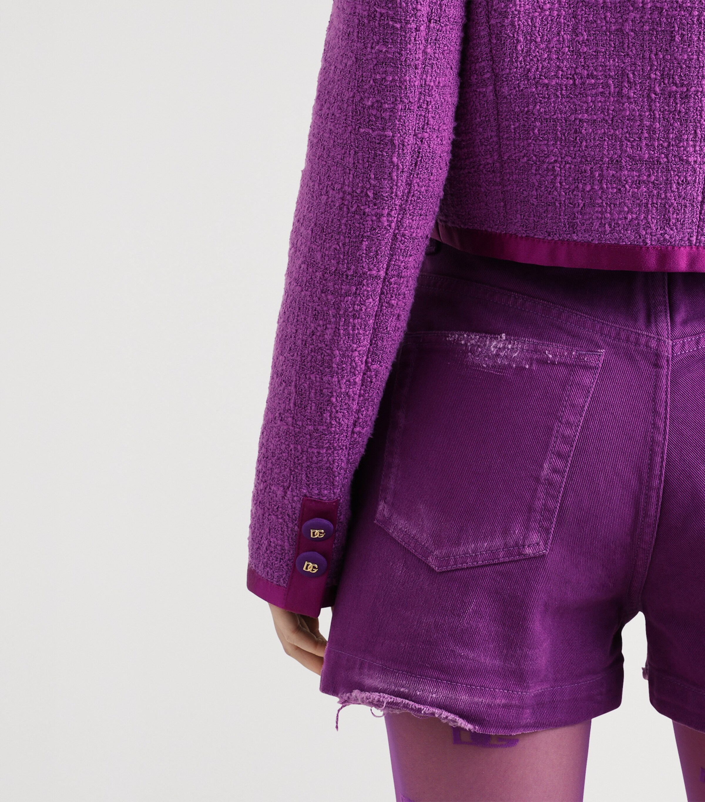 Tweed Jacket F0571-PURPLE Image 3