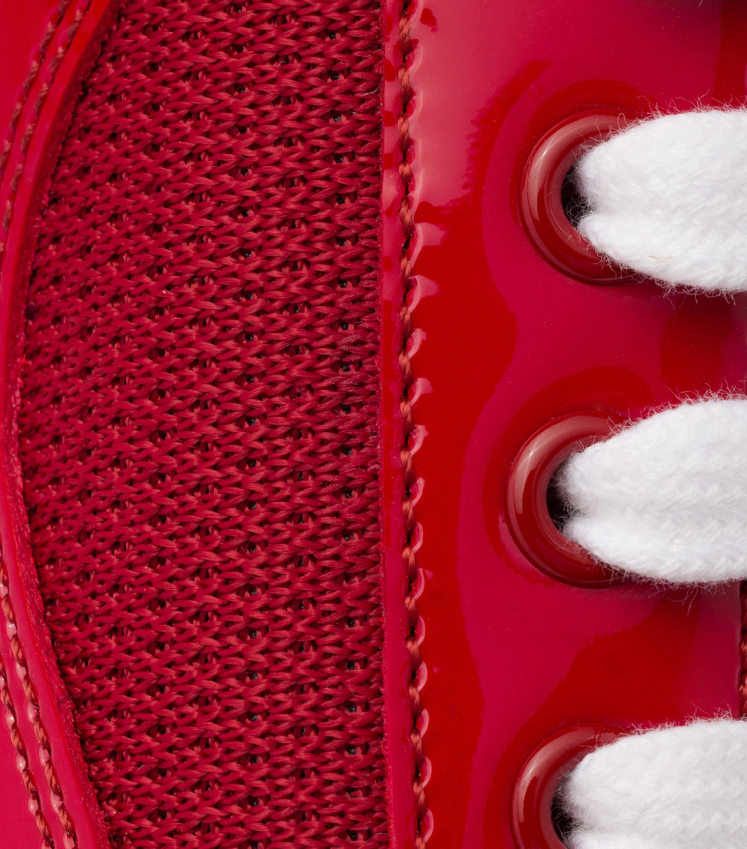 Prada Patent Leather-Mesh America's Cup Sneakers Red Image 6