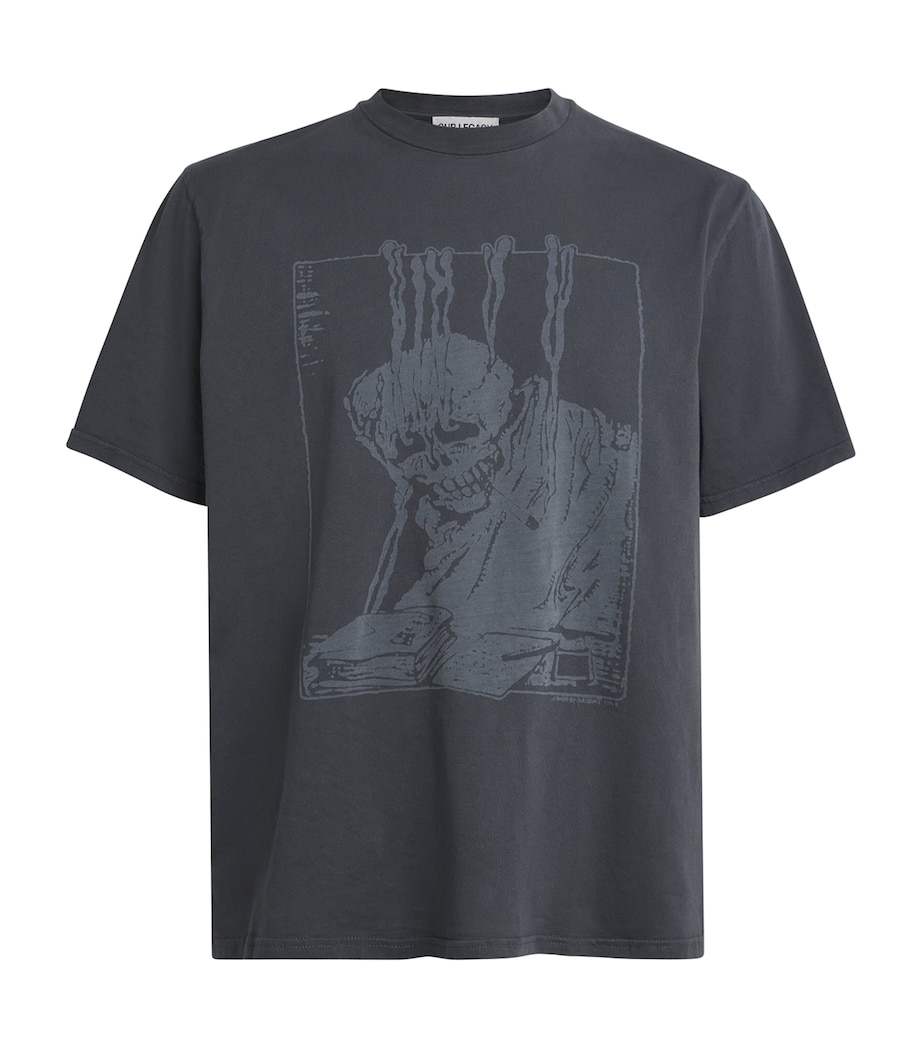 Our Legacy Mens Cotton Box Graphic T-Shirt Angry Fan Mail Print Image 1
