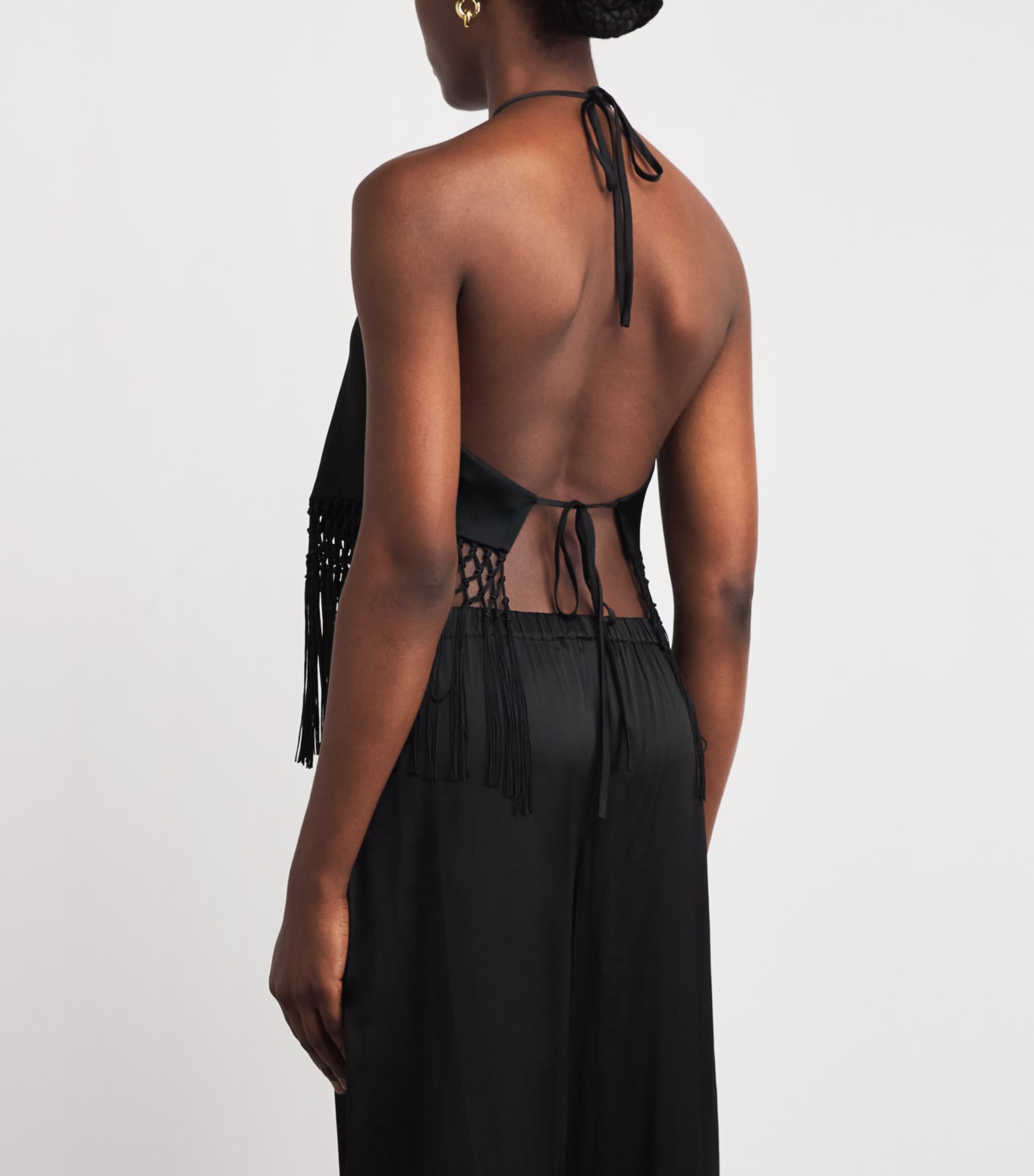 Alice+Olivia Womens Handkerchief Greta Top Black Image 5