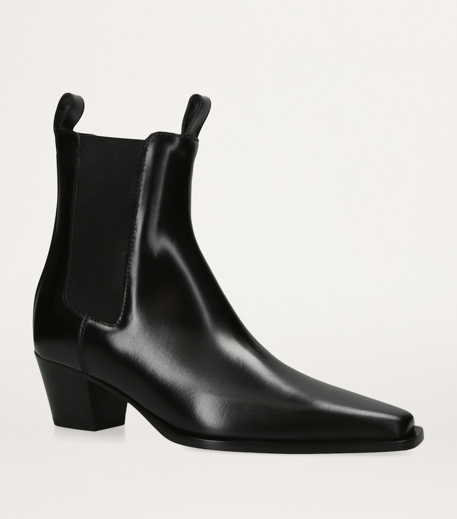 Leather The City Ankle Boots 50 BLACK Image 3