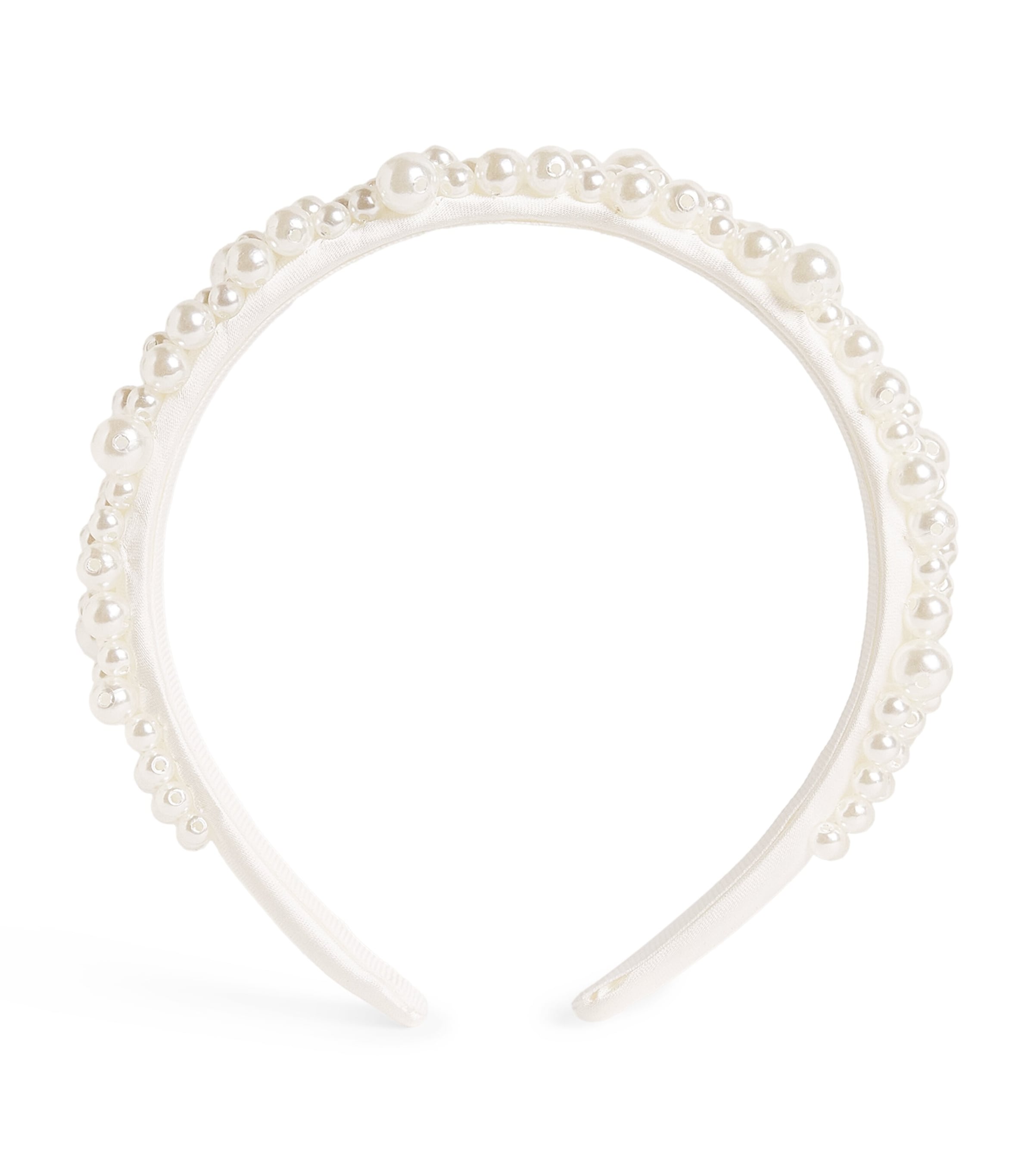 Self-Portrait Kids Satin Faux Pearl Headband Image 1